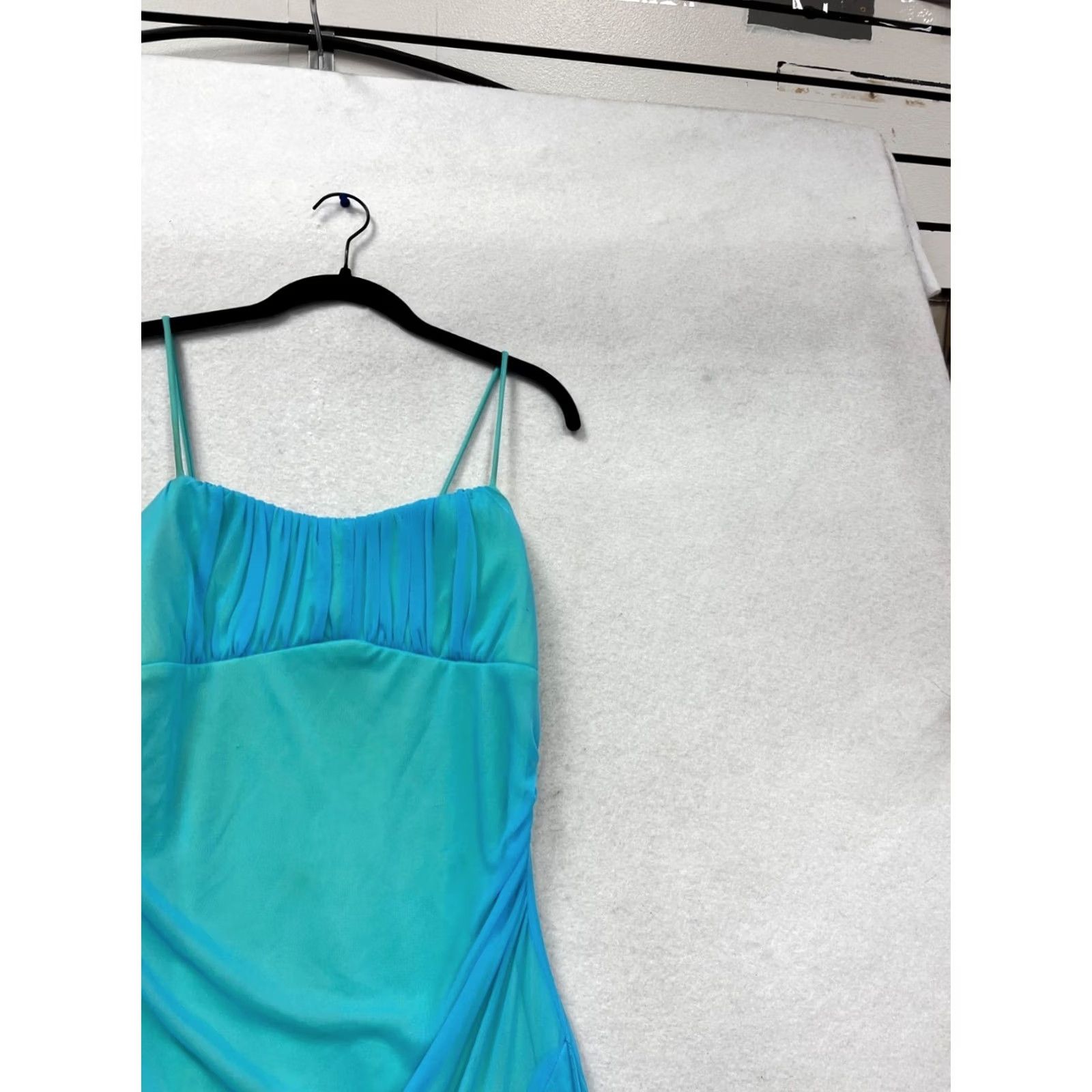 Vintage Studio Y Spaghetti Strap Layered Dress Unisex Adults L Blue & Green Knee Length Sundress Womens/Mens Size L / US 10 / IT 46 - 6 Thumbnail