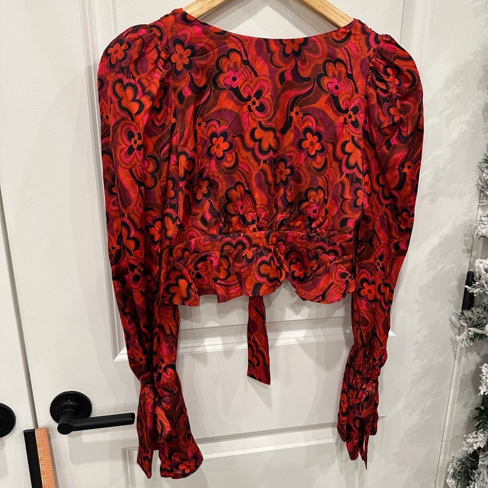 For Love & Lemons NWT For Love And Lemons Davina Tie Front Blouse Size S / US 4 / IT 40 - 11 Thumbnail