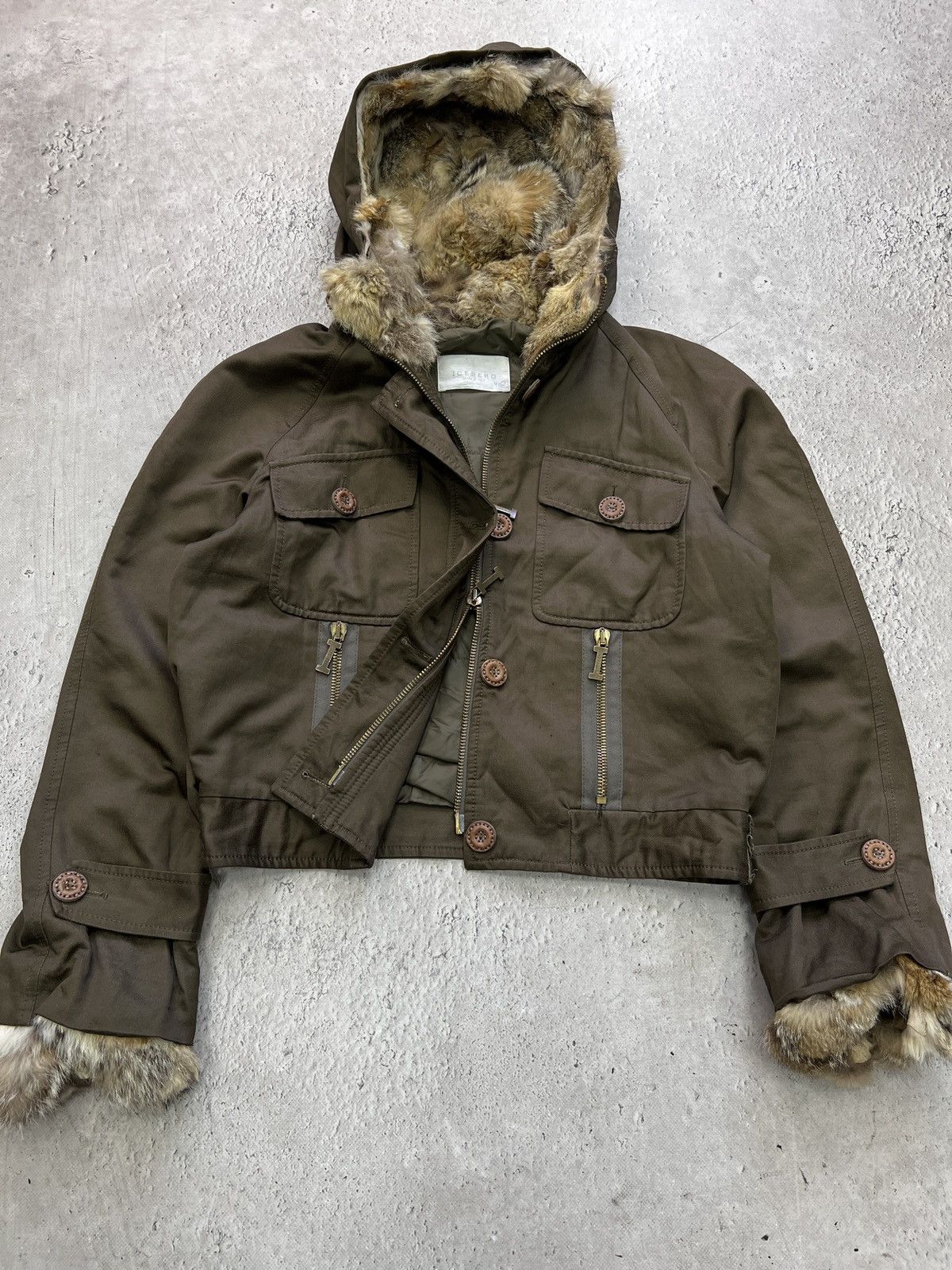 Iceberg Iceberg brown cropped fur hood jacket hysteric glamour y2k Size US M / EU 48-50 / 2 - 2 Thumbnail