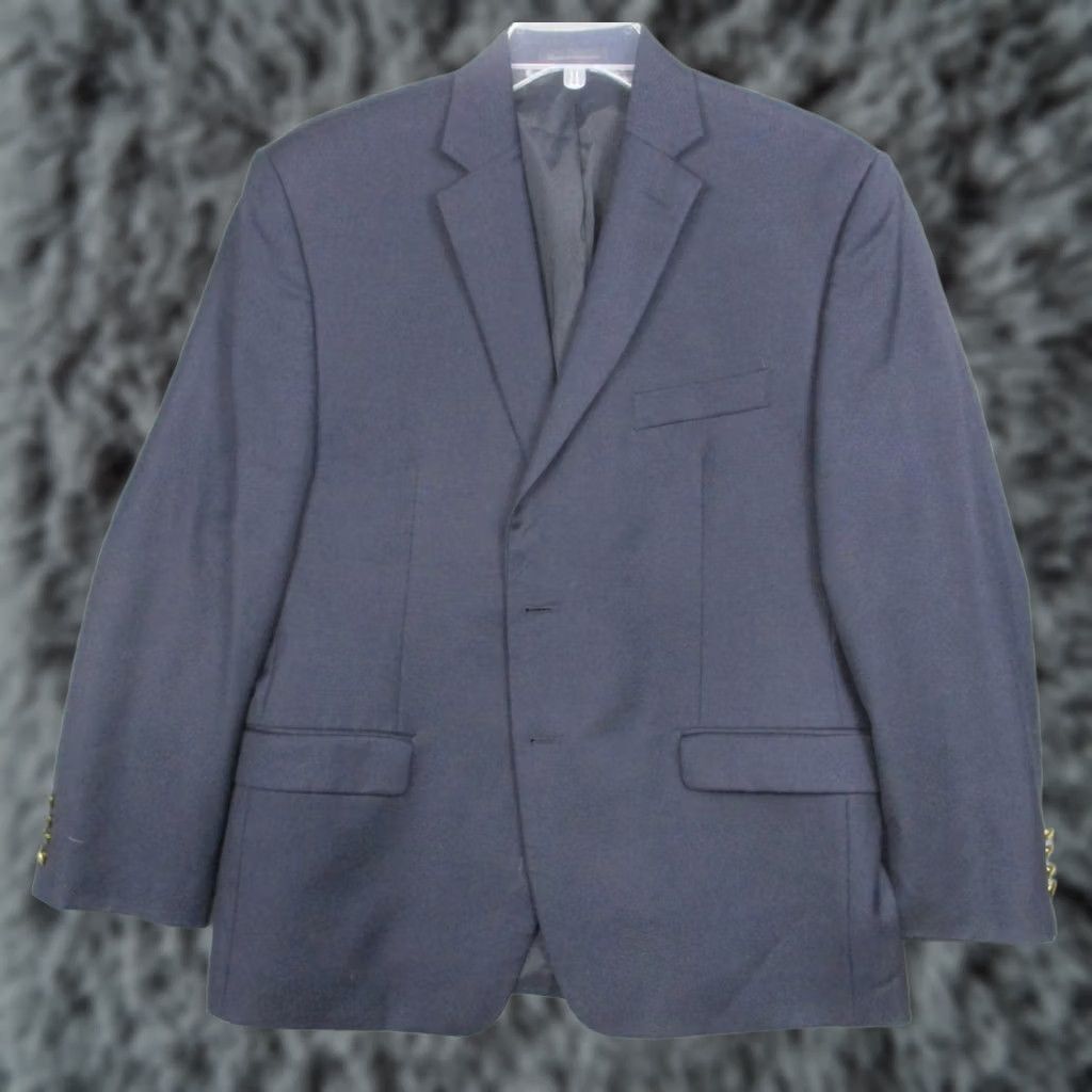 Ralph Lauren Lauren Ralph Lauren Blazer Mens 40R Navy Blue Gold Button Sport Coat Jacket Size 40R - 1 Thumbnail