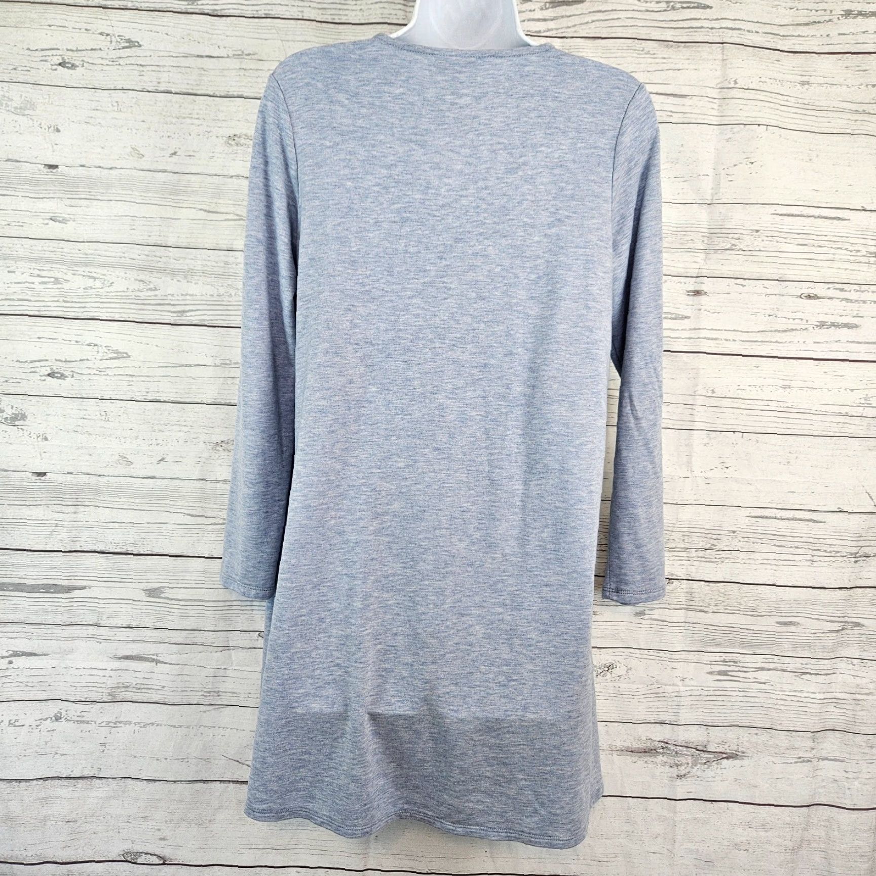 J. Jill Pure Jill Womens Tunic Blouse PS Small Petite Long Sleeve Blue Pockets Pocket Size S / US 4 / IT 40 - 3 Thumbnail
