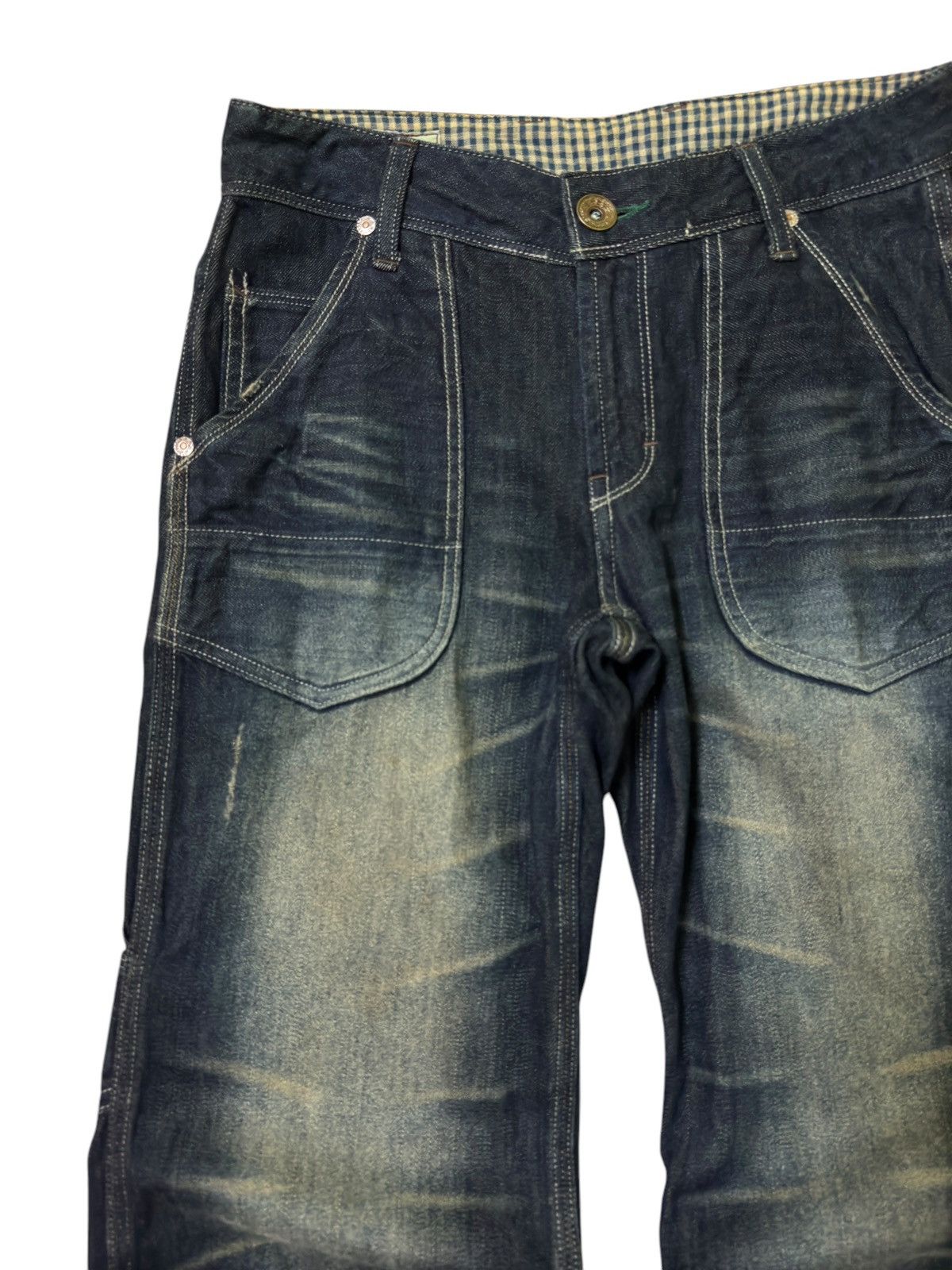 Hysteric Glamour Vintage IN THE GROOVE Baker Pants Muddy Wash Worker Denim Size US 28 / EU 44 - 4 Thumbnail