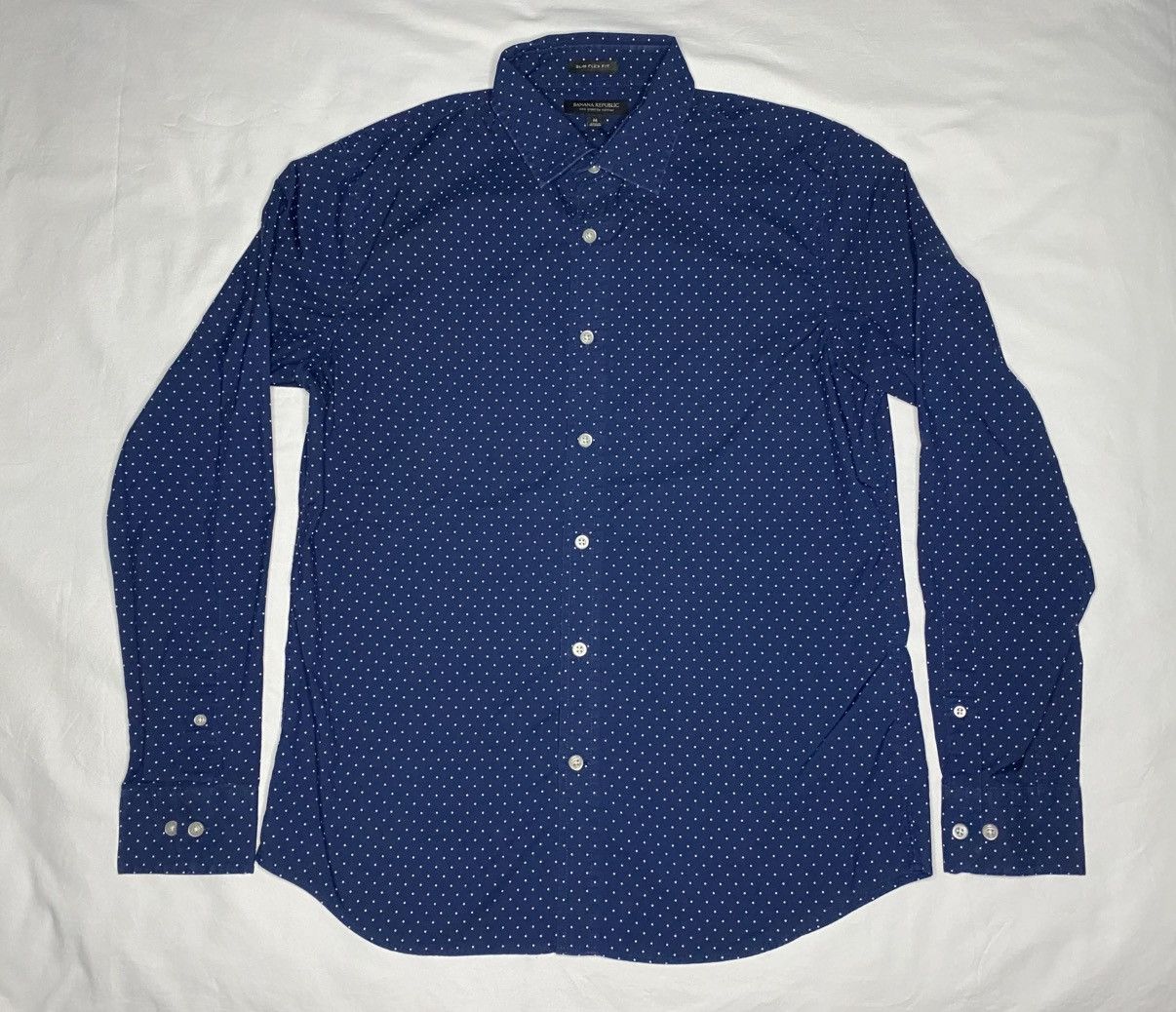 Banana Republic Banana Republic Tech Stretch Slim Flex Fit Button Down Shirt Size US M / EU 48-50 / 2 - 1 Thumbnail