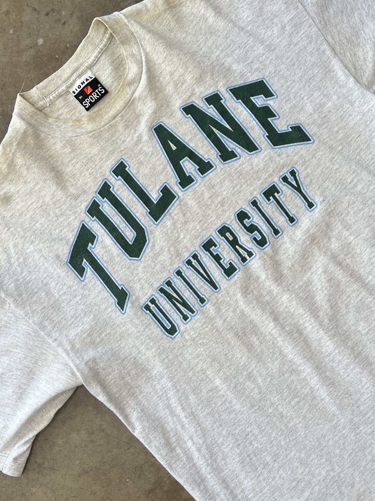 Vintage 90s Tulane University Single Stitch Tee XL