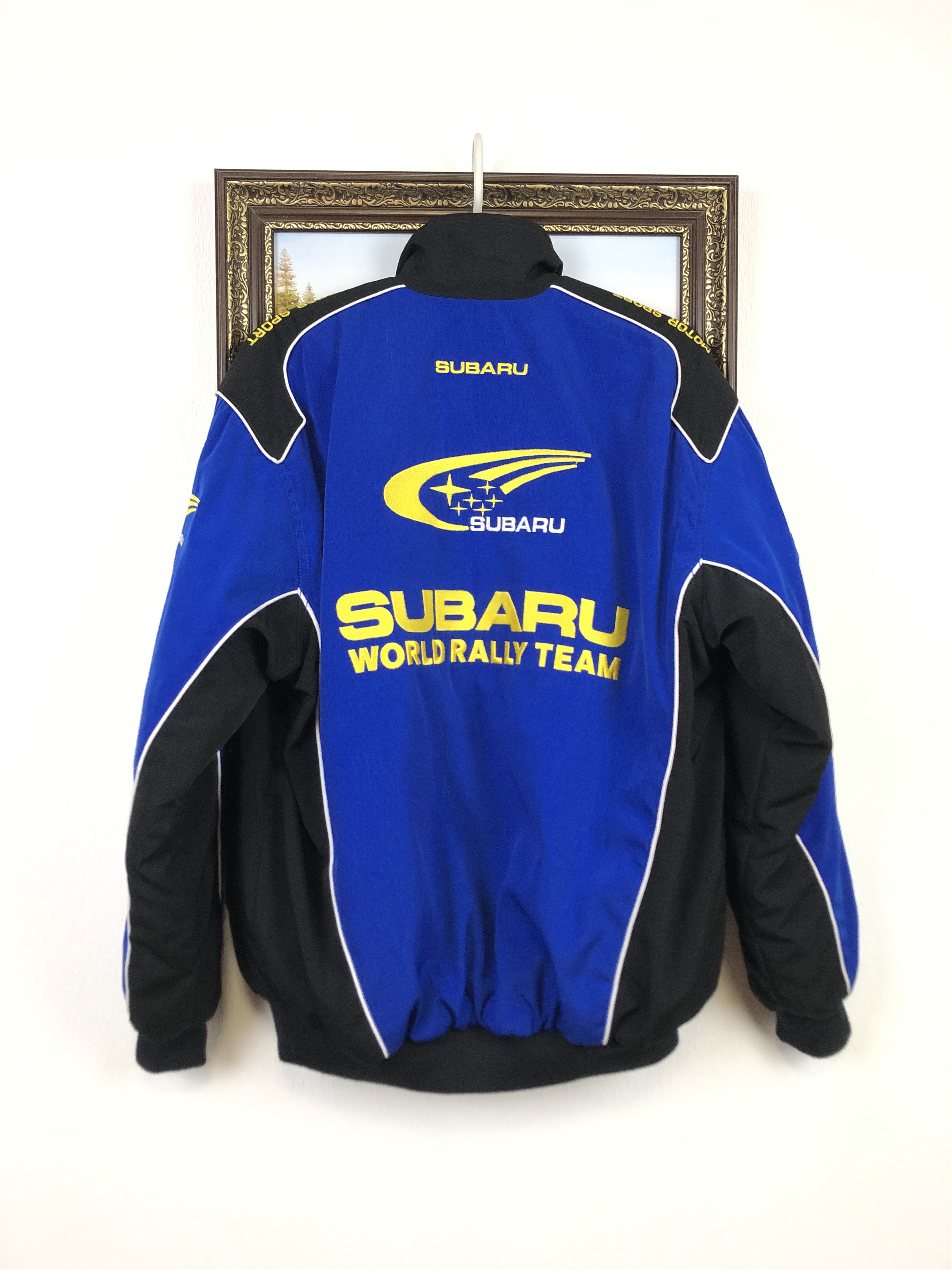 Vintage Vintage Subaru World Rally Team Racing Rare Bomber Jacket Size US L / EU 52-54 / 3 - 1 Thumbnail