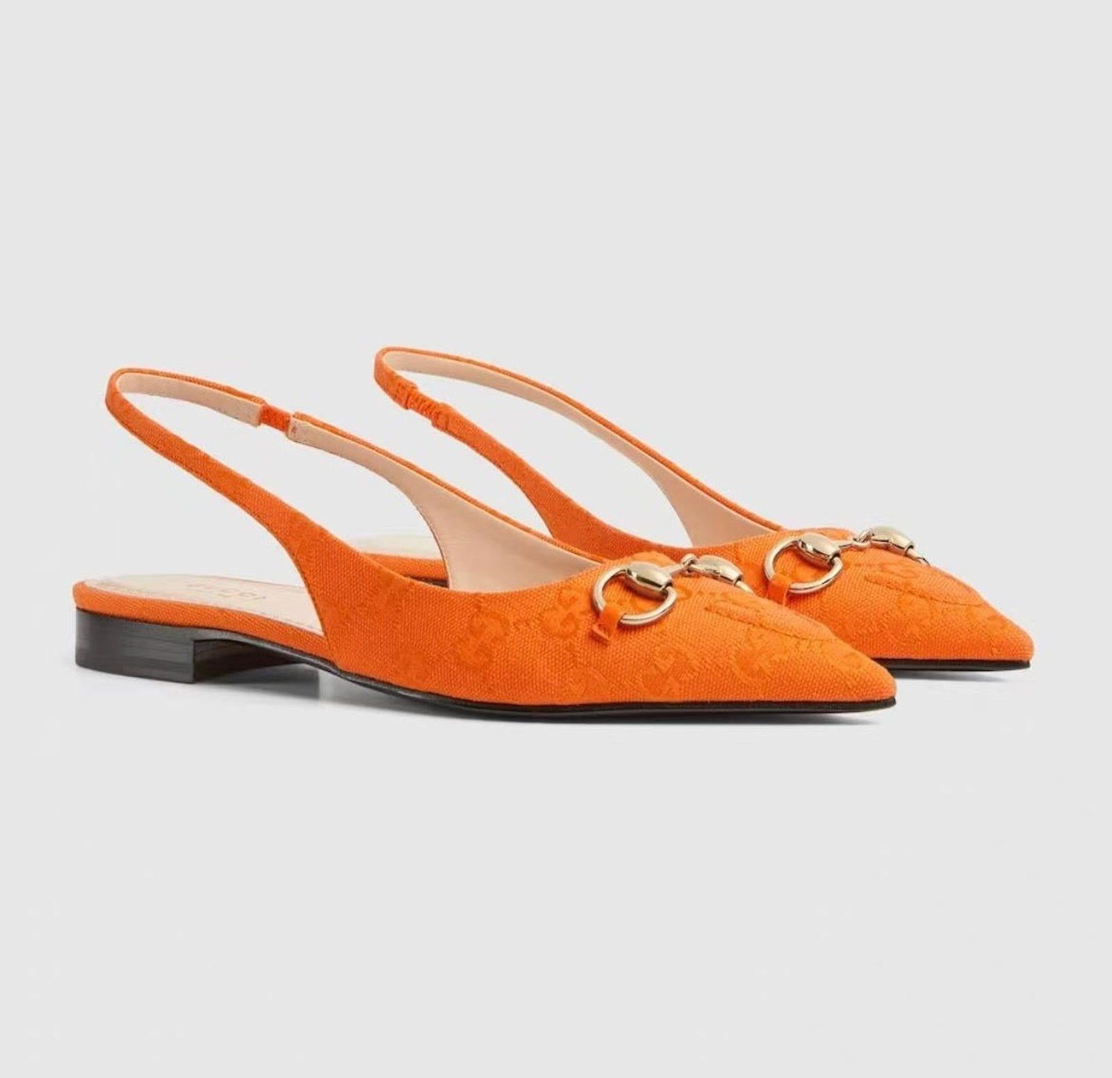 Gucci Gucci Horsebit GG Slingback Ballets SIZE 36.5 Size ONE SIZE - 1 Thumbnail