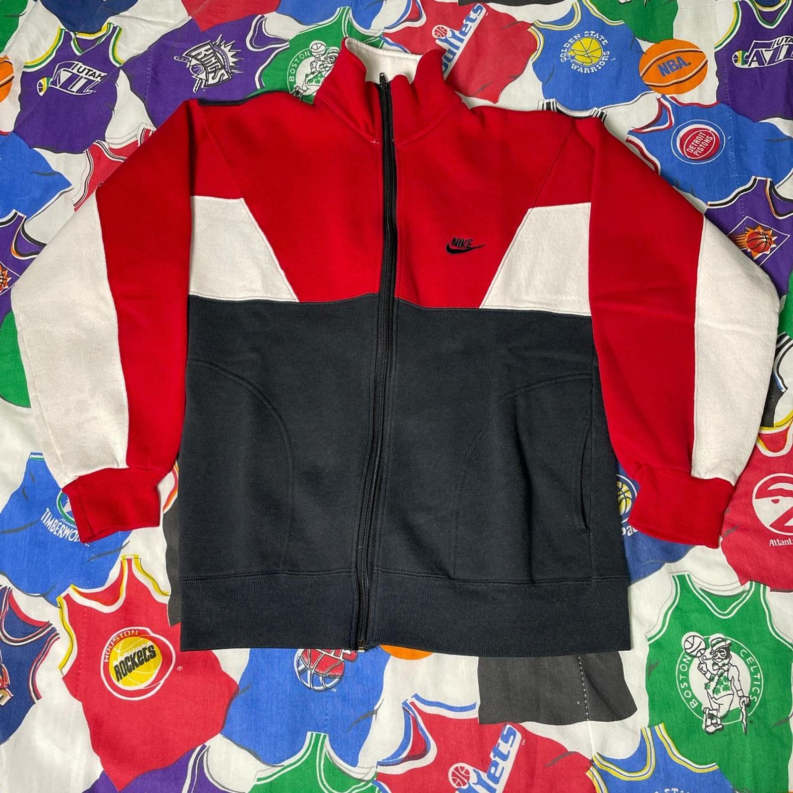 Nike VTG 90s Nike Sportswear Sports Bred Athletic Track Jacket Size US M / EU 48-50 / 2 - 1 Thumbnail