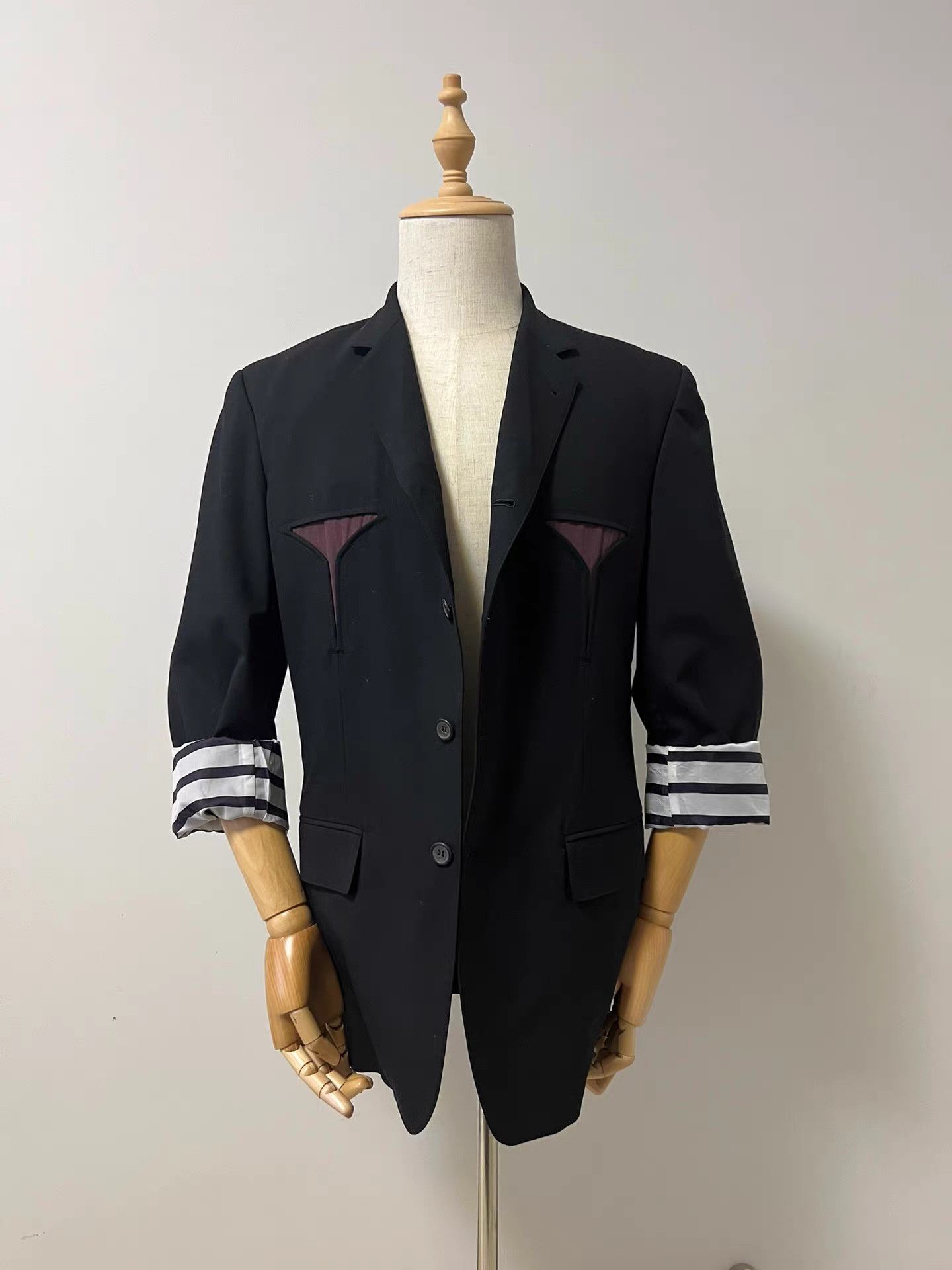 Jean Paul Gaultier Jean Paul Gaultier JPG Men's Navy Stripe Blazer Jacket K9 Size US M / EU 48-50 / 2 - 1 Thumbnail