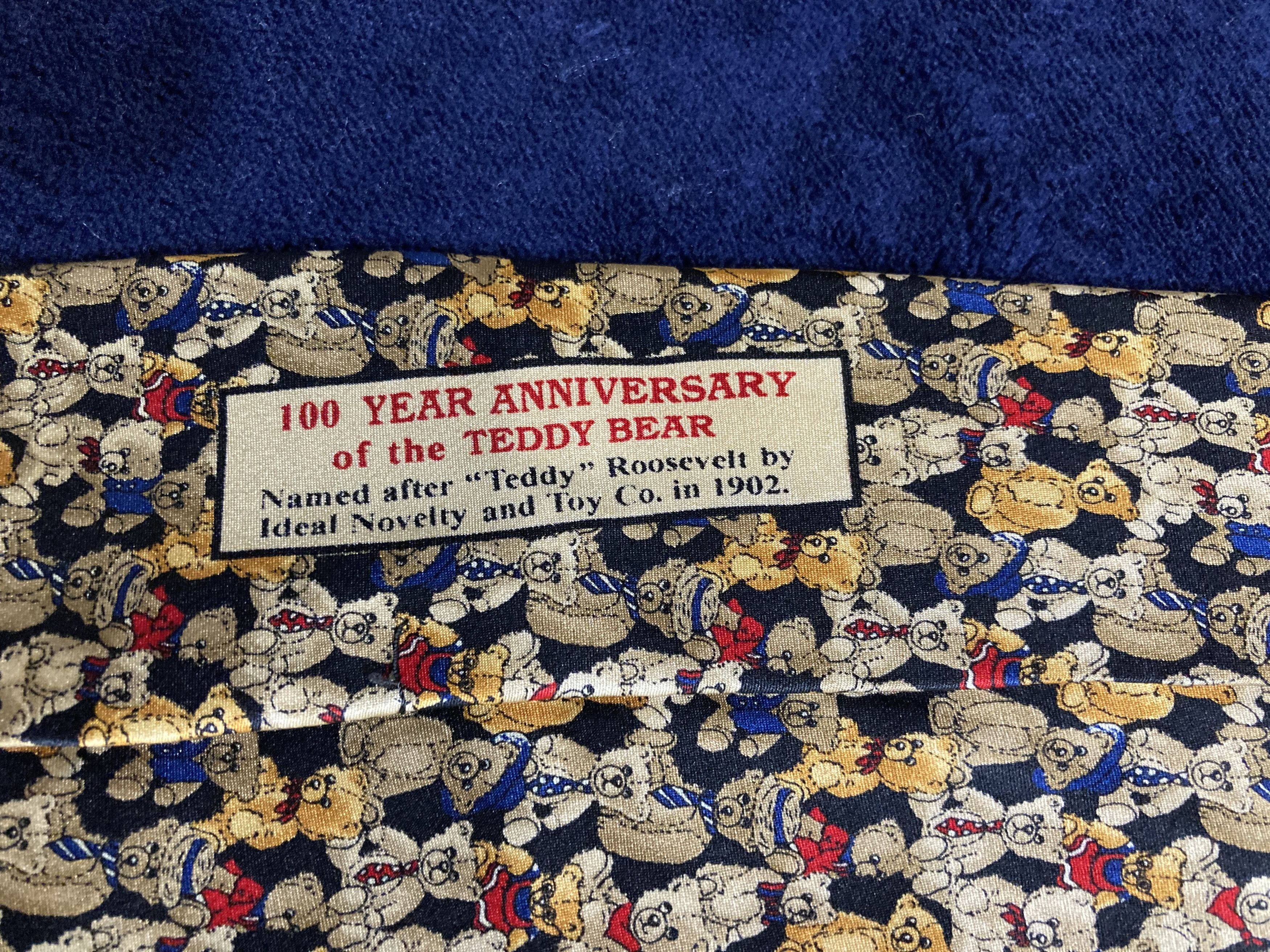 Vintage Teddy Bears, 100th Anniversary Neck tie Artifacts Museum Size ONE SIZE - 6 Thumbnail