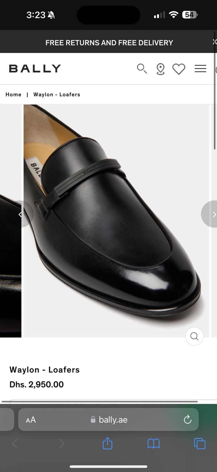 Bally Waylon Loafers Calf Leather black Size US 12 / EU 45 - 2 Thumbnail