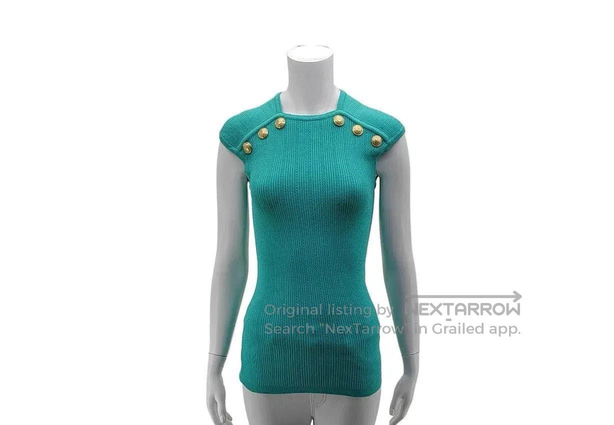 Balmain Balmain Sleeveless Green Knit Vest. Size S / US 4 / IT 40 - 1 Thumbnail