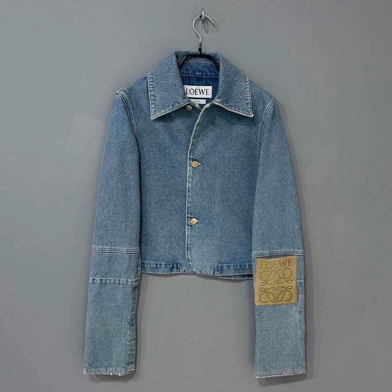 Loewe LOEWE Leather logo wash jeans coat Size 4XL / US 24-26 - 2 Thumbnail