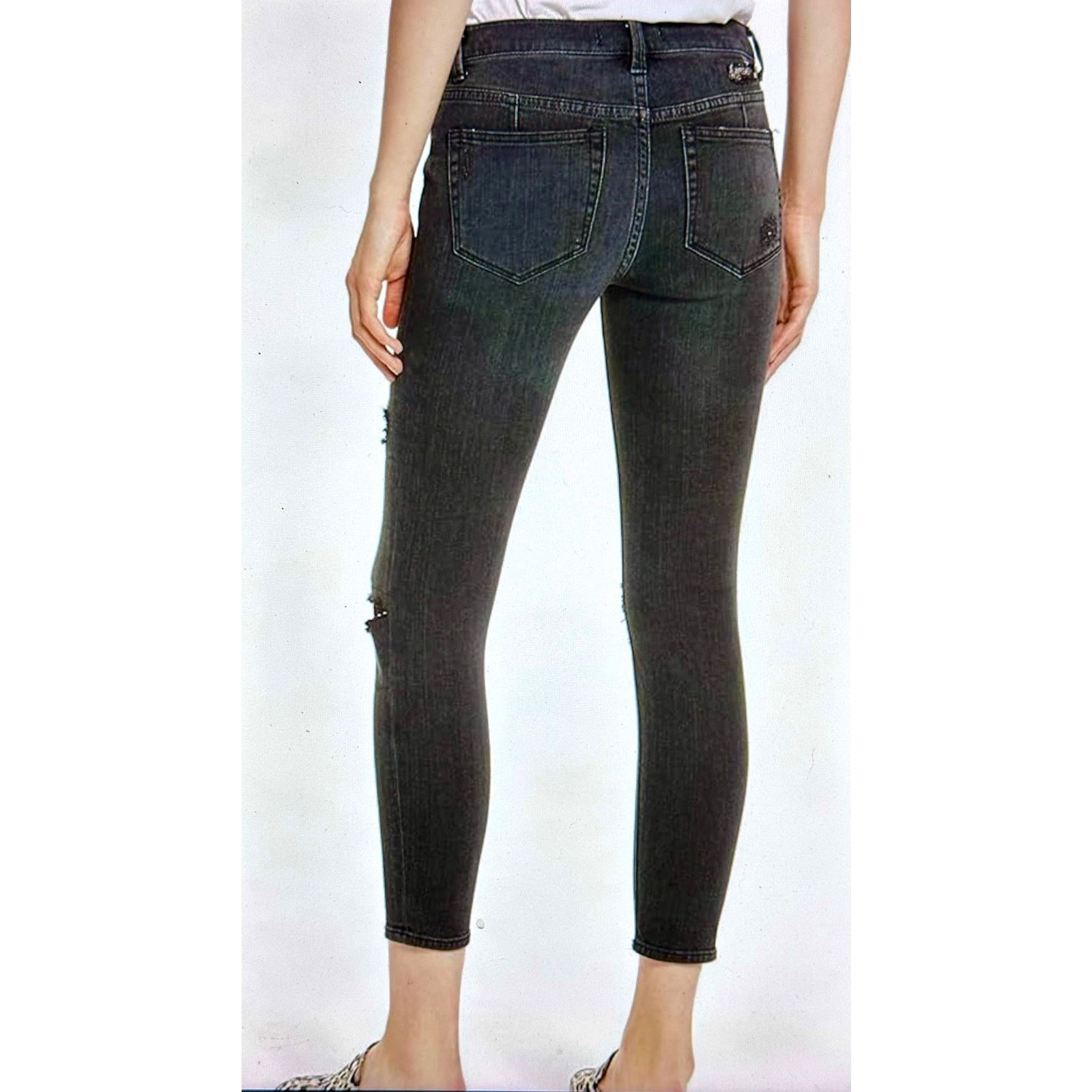 Free People Free People Fishnet-Inlet Skinny Jeans Tupelo Blue 25 Size 25" / US 0 / IT 36 - 7 Thumbnail