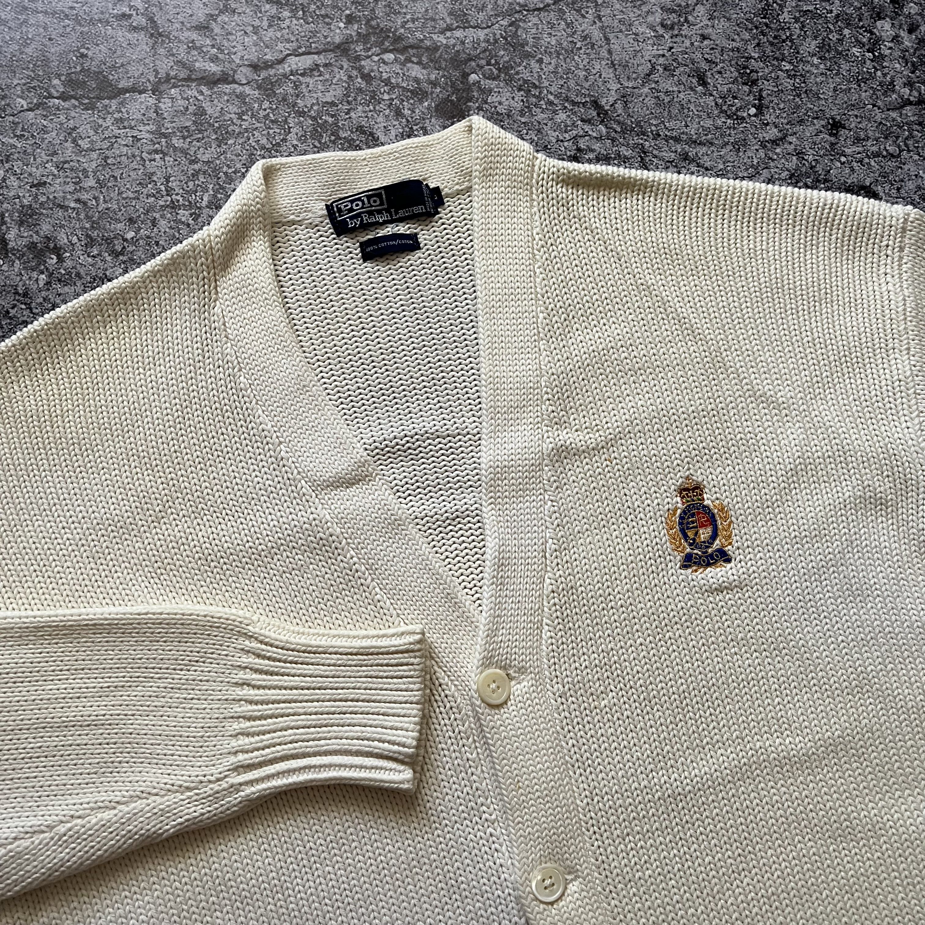 Polo Ralph Lauren Vintage 90s Polo Ralph Lauren Knitted Cardigan Logo Size L Size US L / EU 52-54 / 3 - 3 Thumbnail