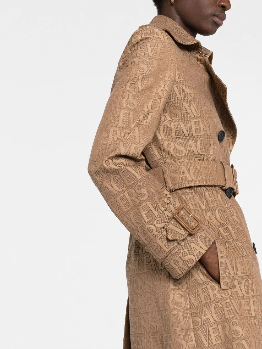Versace o1y0226 Trench Coat in Camel Size S / US 4 / IT 40 - 3 Thumbnail