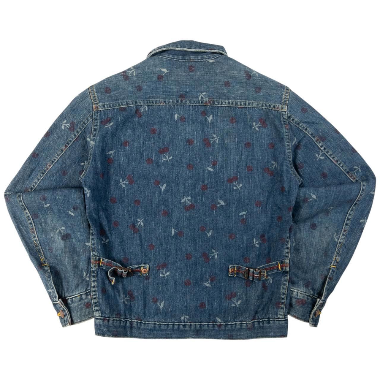 Designer Vintage Hysteric Glamour Cherry Denim Jacket Womens Size Size XS / US 0-2 / IT 36-38 - 2 Thumbnail