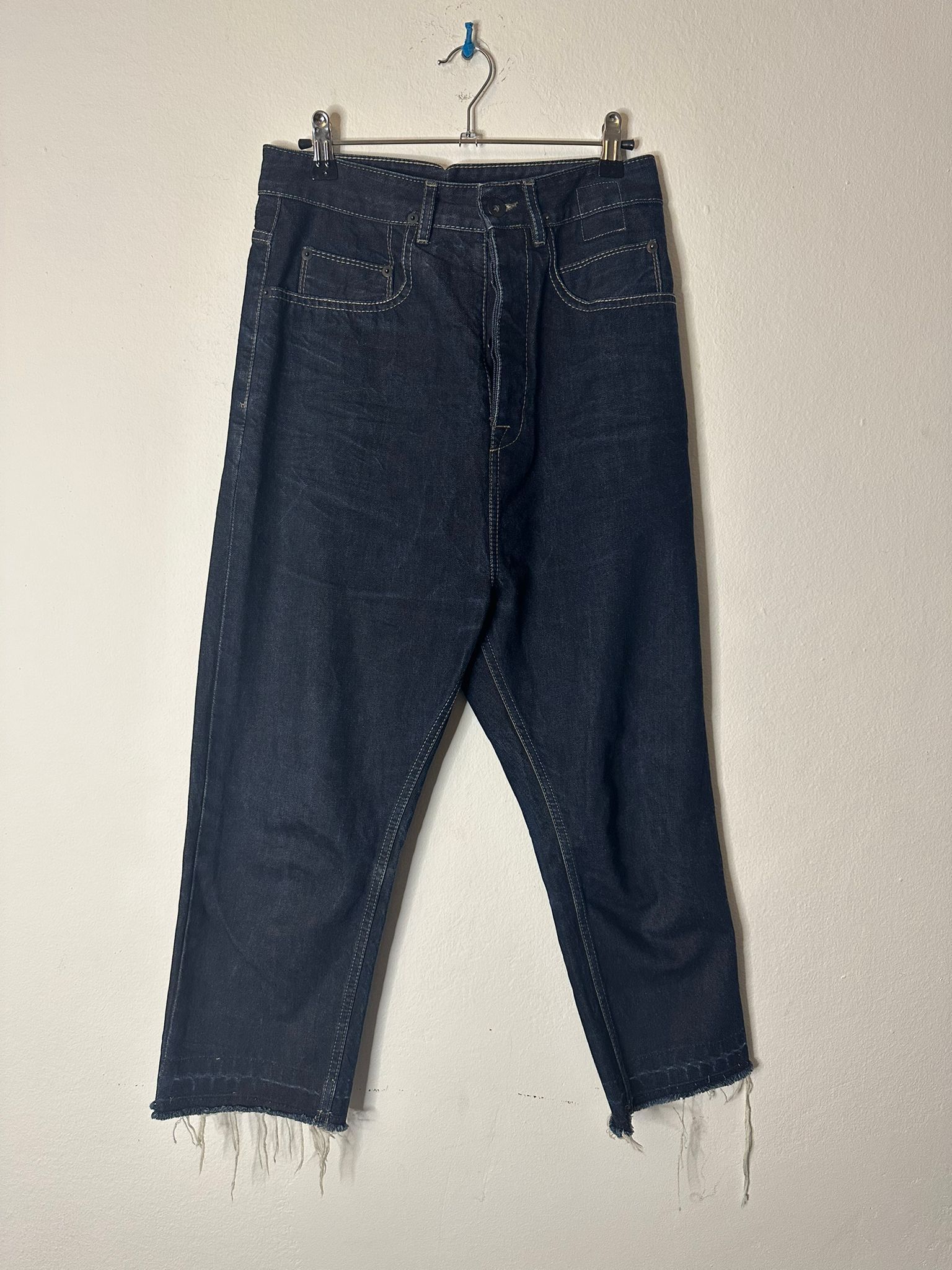 image of Rick Owens Drkshdw Astair Cropped Denim in Blur, Men's (Size 26)