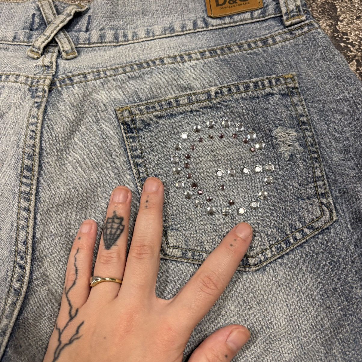 Dolce & Gabbana Vintage Dolce&Gabbana Big Logo Flare Jeans Size 32" / US 10 / IT 46 - 15 Thumbnail