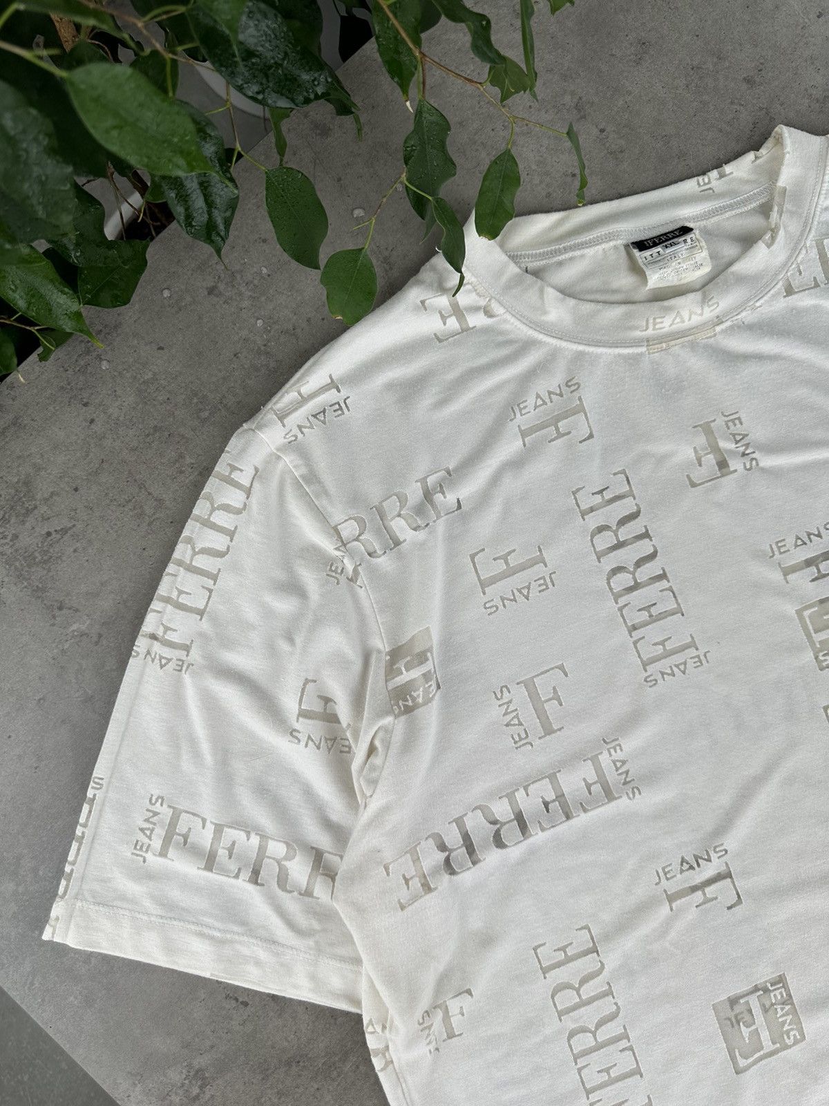 Ferre Ferre Vintage Monogram T-Shirt Size US XXL / EU 58 / 5 - 4 Thumbnail