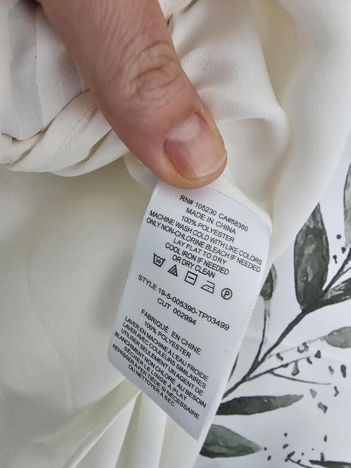 Jones New York Joie Blouse White Womens Size S Polyester Ruffled Size S / US 4 / IT 40 - 6 Thumbnail