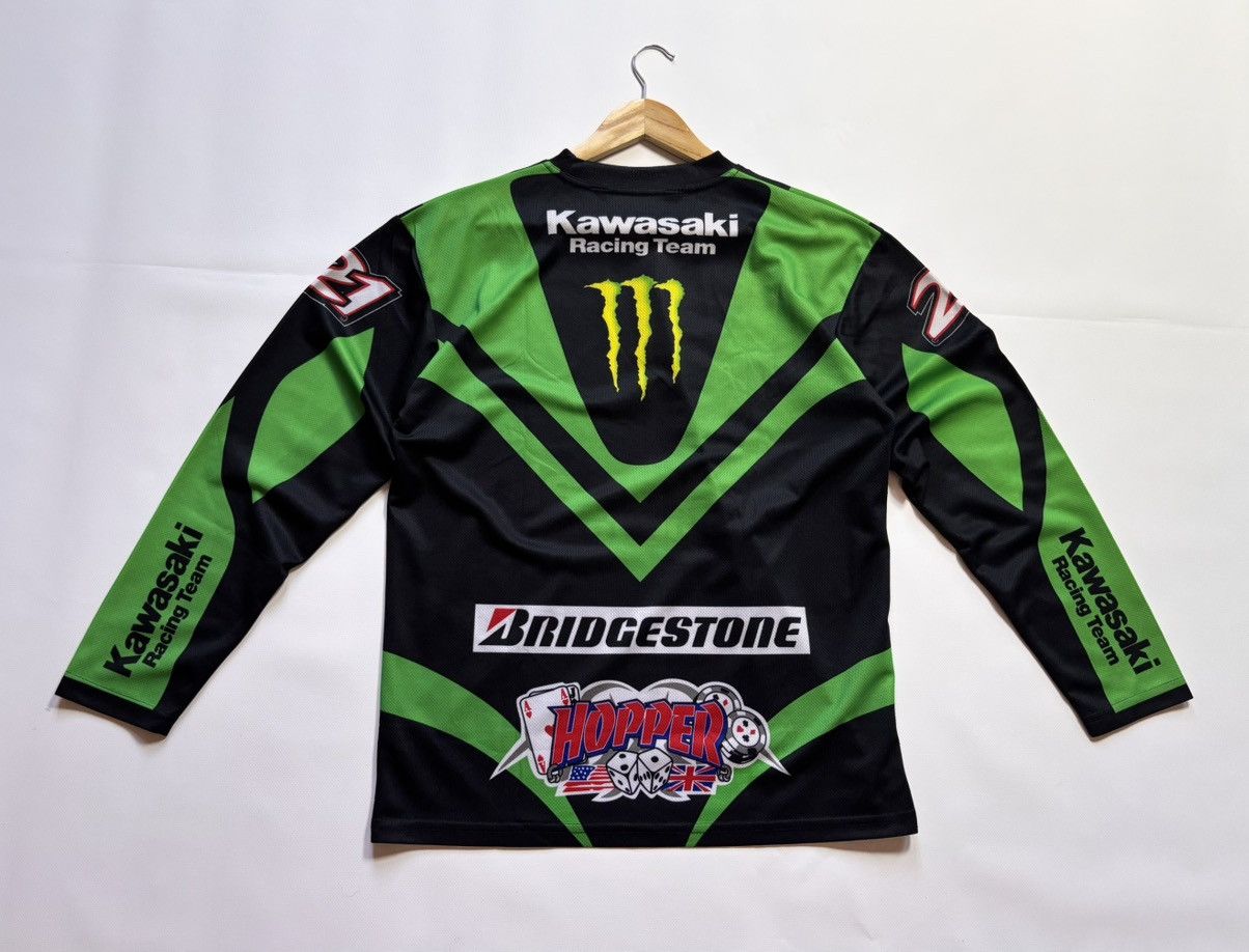 Vintage MONSTER KAWASAKI ASAP ROCKY VINTAGE RETRO RACING JERSEY (XL) Size US XL / EU 56 / 4 - 3 Thumbnail
