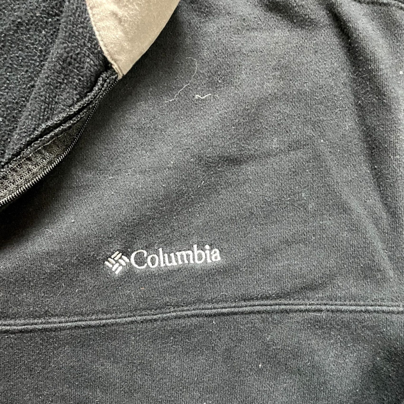 Logo 7 Columbia Mens Jacket XL Black Cotton Logo Hiking Casual Sweatshirt Pullover Zip 1/4 Knit Regular Short Sleeve/Long Sleeve Size US XL / EU 56 / 4 - 3 Thumbnail