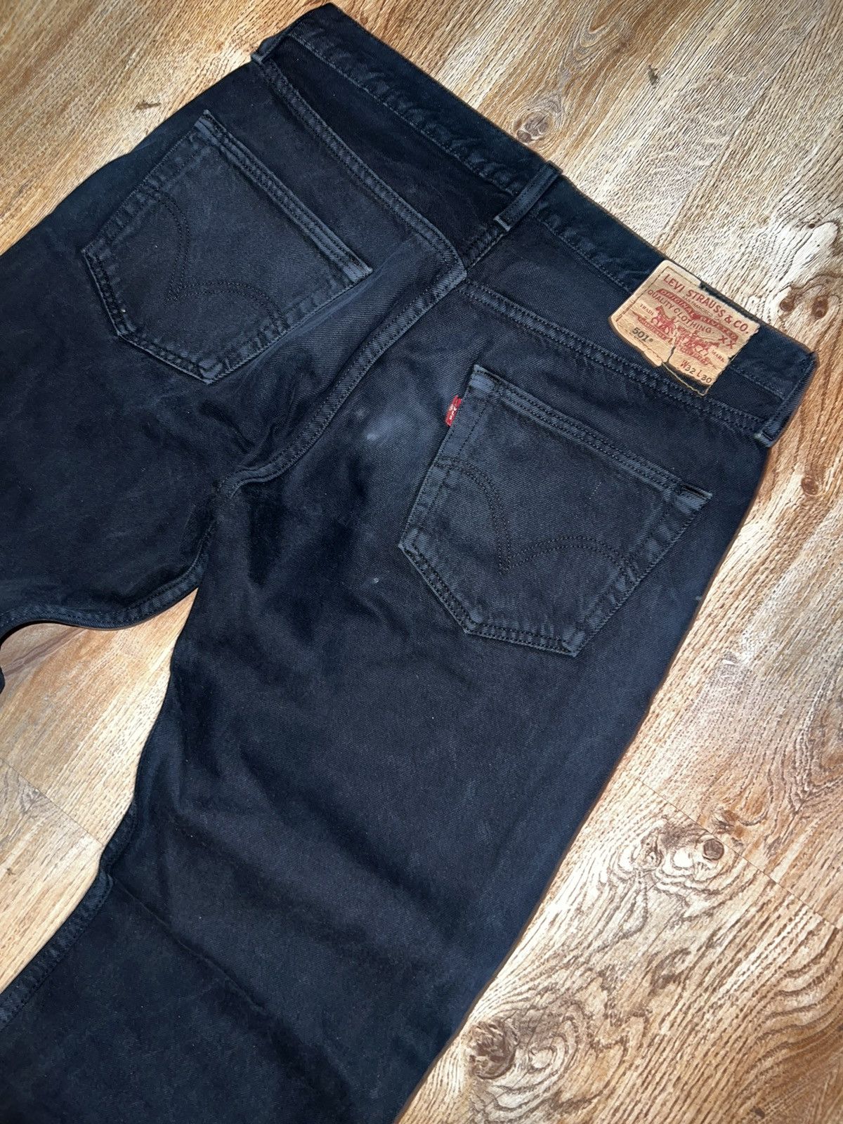 Levi's Vintage Clothing × Vintage Vintage Levis Strauss 501 black denim jeans 👖 Size US 32 / EU 48 - 8 Thumbnail