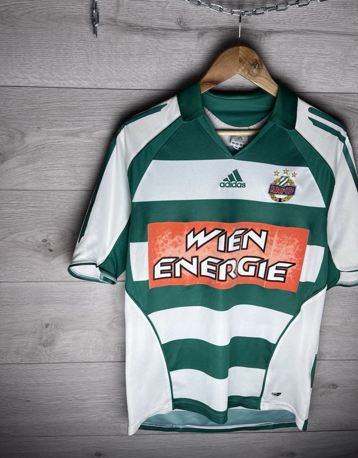 Adidas Rapid Wien Vienna home jersey ADIDAS 2005 Austria Club adult Size US S / EU 44-46 / 1 - 2 Thumbnail