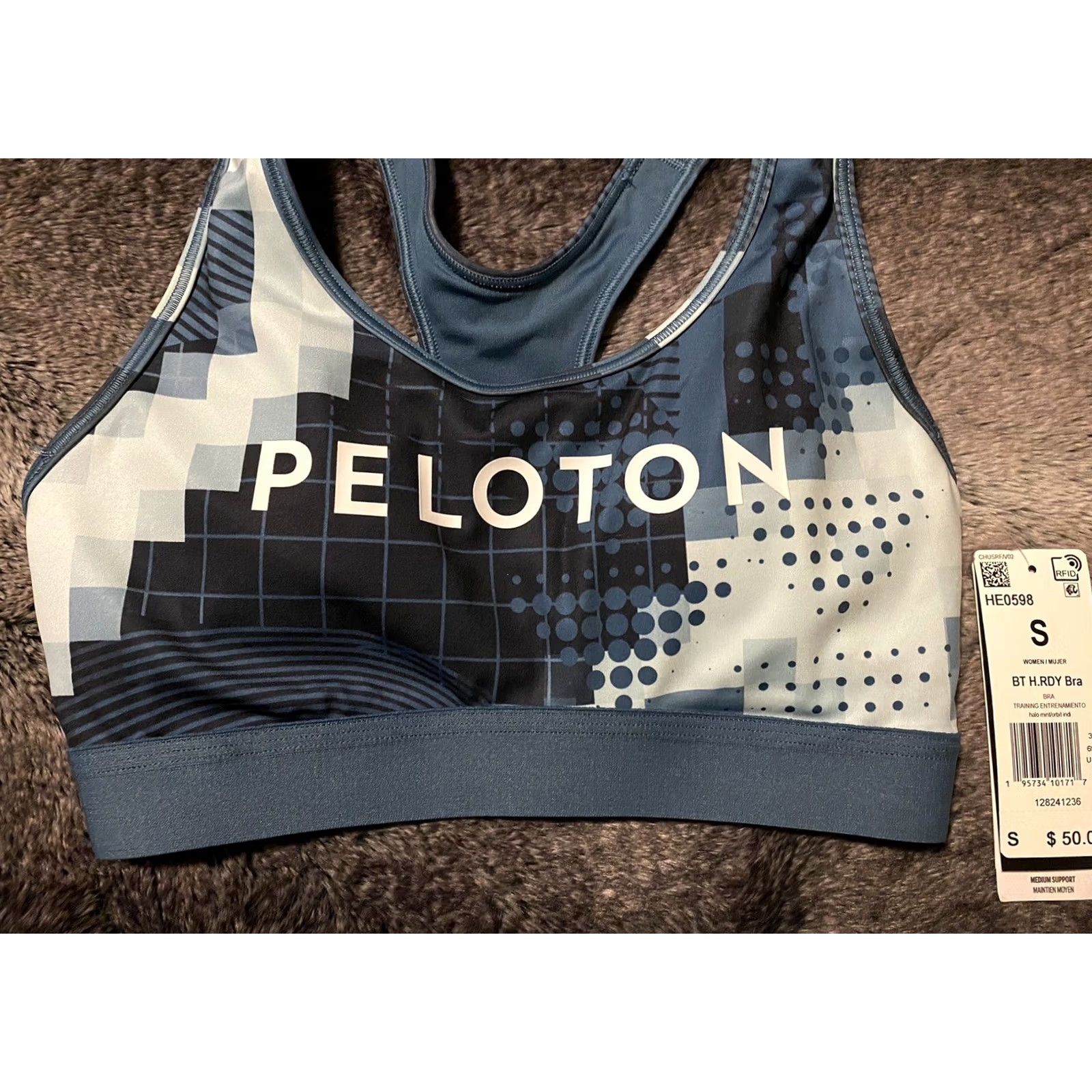 Adidas Adidas Peloton Training Bra Womens Size S Multicolor Medium Support Wireless Sports Bra Size ONE SIZE - 2 Thumbnail