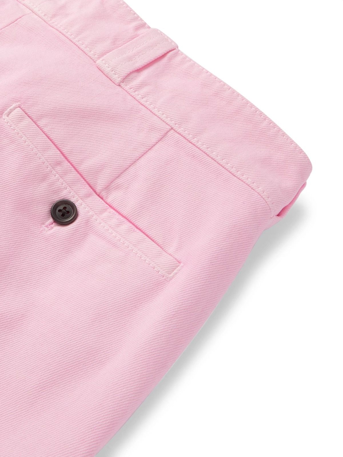 Prada Prada cropped Pleated Cotton-Twill Trousers pants pink Size US 32 / EU 48 - 4 Thumbnail