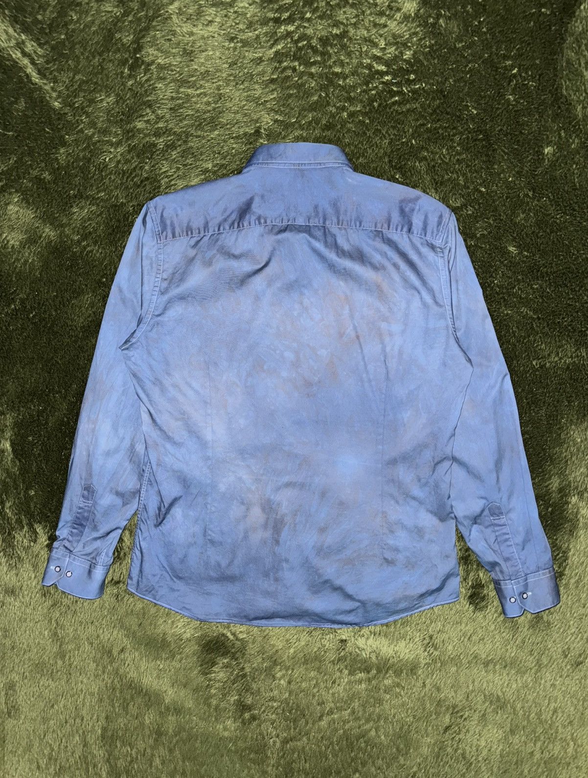 S.T. Dupont S.T. Dupont Classic Natural Indigo-Dyed Cotton Shirt Size US L / EU 52-54 / 3 - 7 Thumbnail