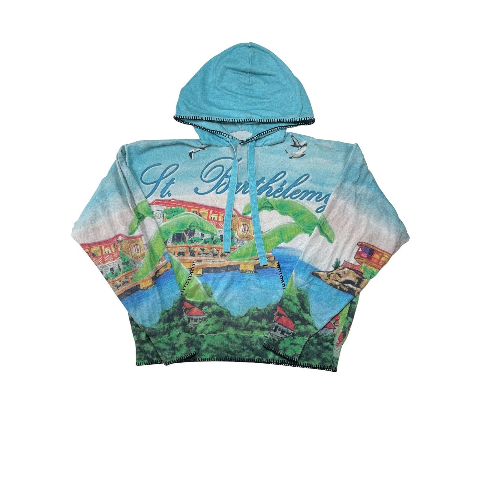 Amiri Amiri St Barths Baby Blue Hoodie Size US XL / EU 56 / 4 - 1 Thumbnail