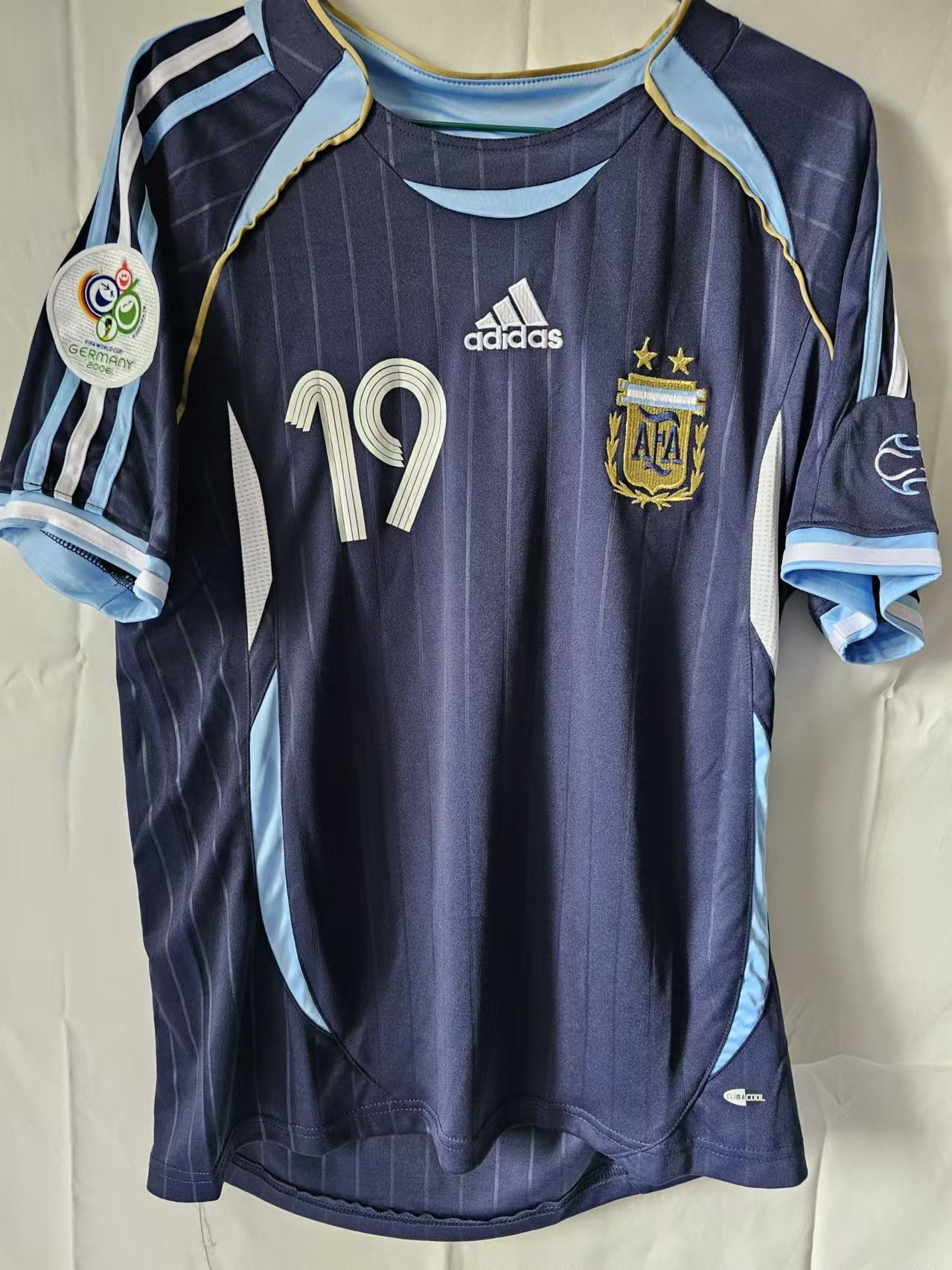 Other 2006 World Cup Argentina #19 Messi Jersey Away Size US XXL / EU 58 / 5 - 2 Thumbnail