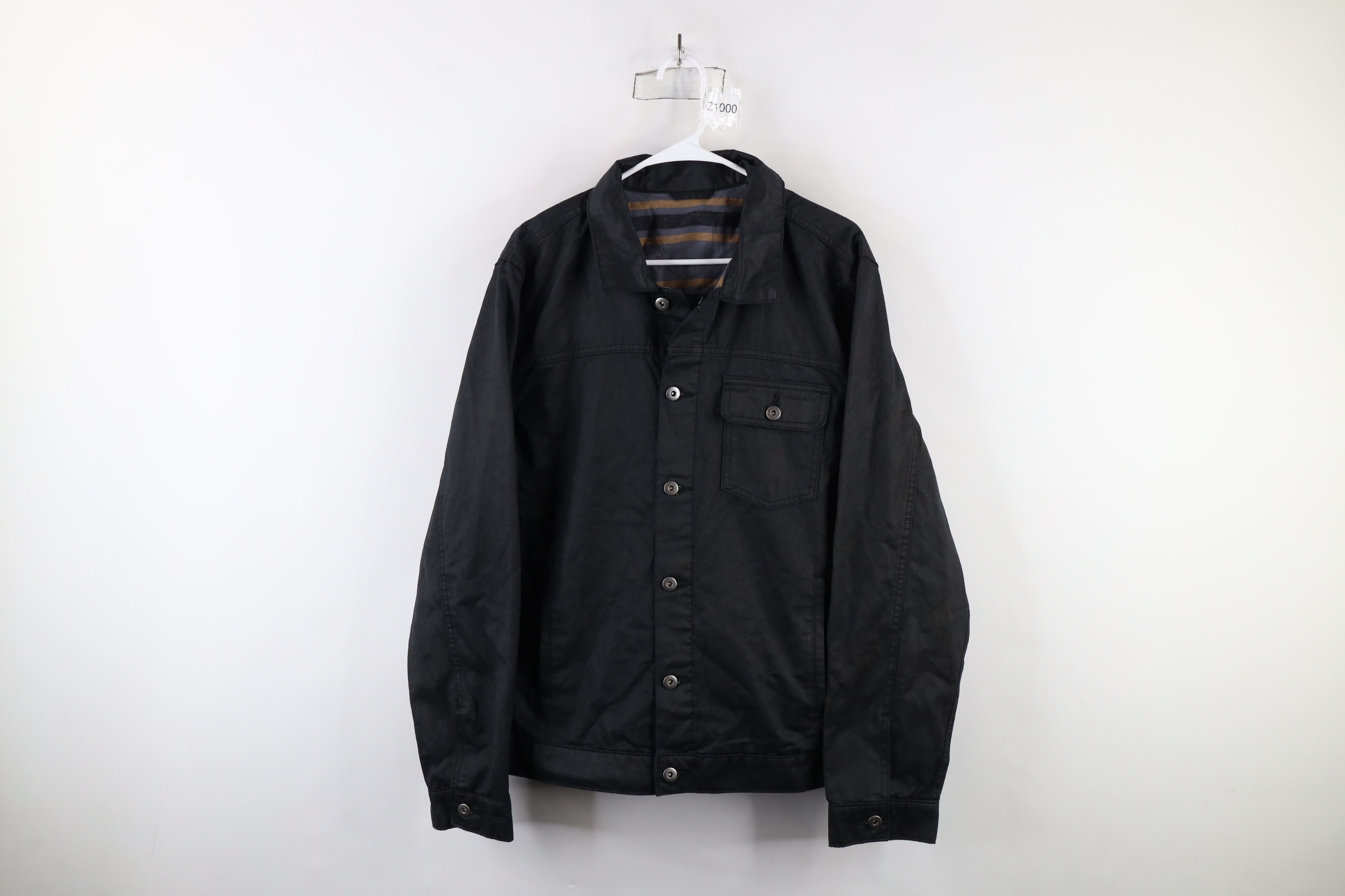 Vintage Vintage 90s Streetwear Lined Waxed Cotton Trucker Jacket Size US L / EU 52-54 / 3 - 1 Thumbnail