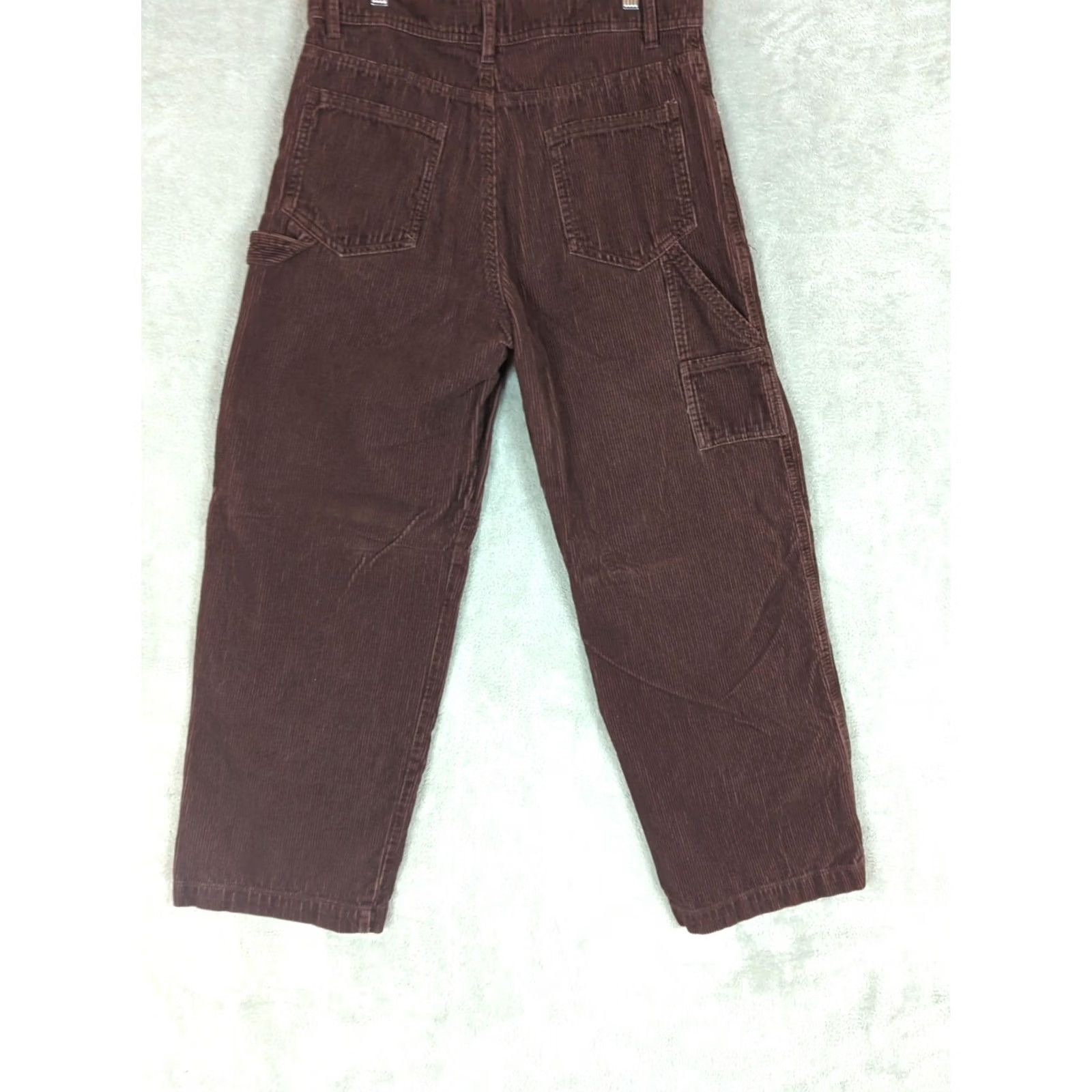 Vintage VINTAGE No Boundaries Corduroy Pants Baggy Double Knee Wide-Leg 32x29 Brown Mens 90s Grunge Skater Casual Baggy Style Carpenter Size US 32 / EU 48 - 4 Thumbnail