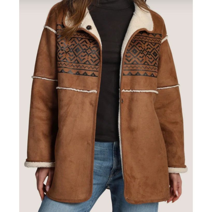 dylan Fairisle Amber Coat Size S / US 4 / IT 40 - 1 Thumbnail