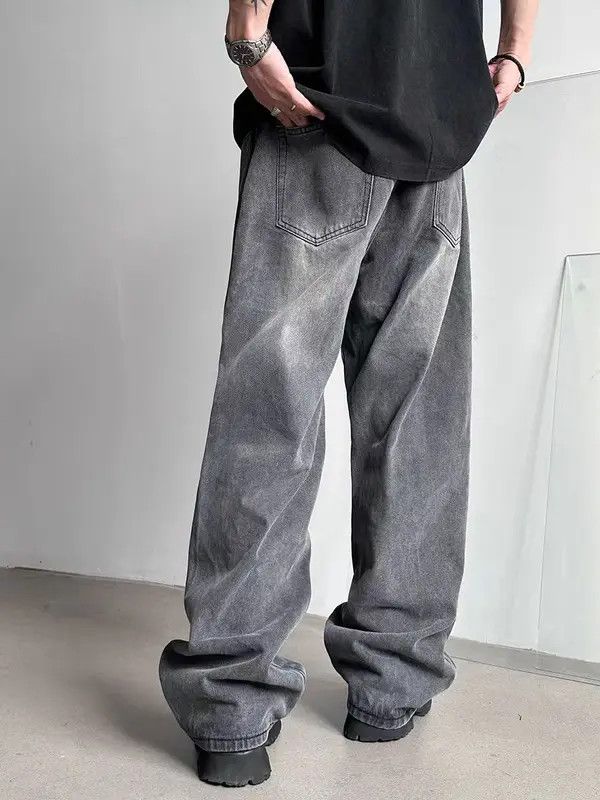 Japanese Brand Kuroda x Reia Distressed Grey Street Hip Hop Y2K Jeans Size US 34 / EU 50 - 1 Thumbnail