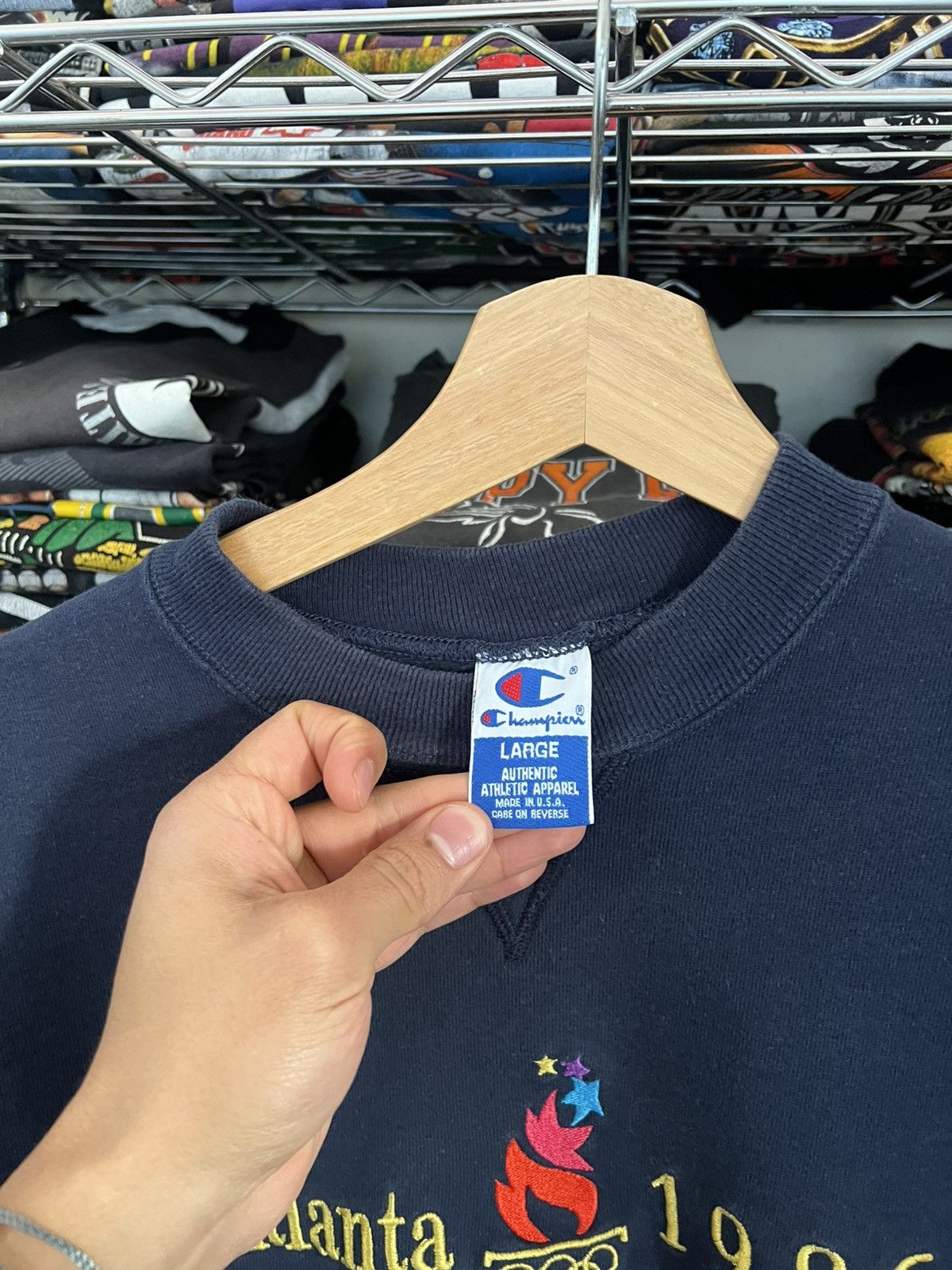 Champion 1996 Atlanta Olympics 100th Anniversary USA Crewneck Size US L / EU 52-54 / 3 - 3 Thumbnail