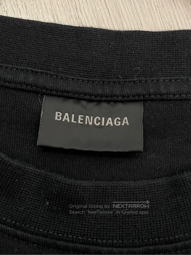 Balenciaga Balenciaga Black Ink Washed Large Logo Short Sleeve T-Shir Size US XS / EU 42 / 0 - 3 Thumbnail