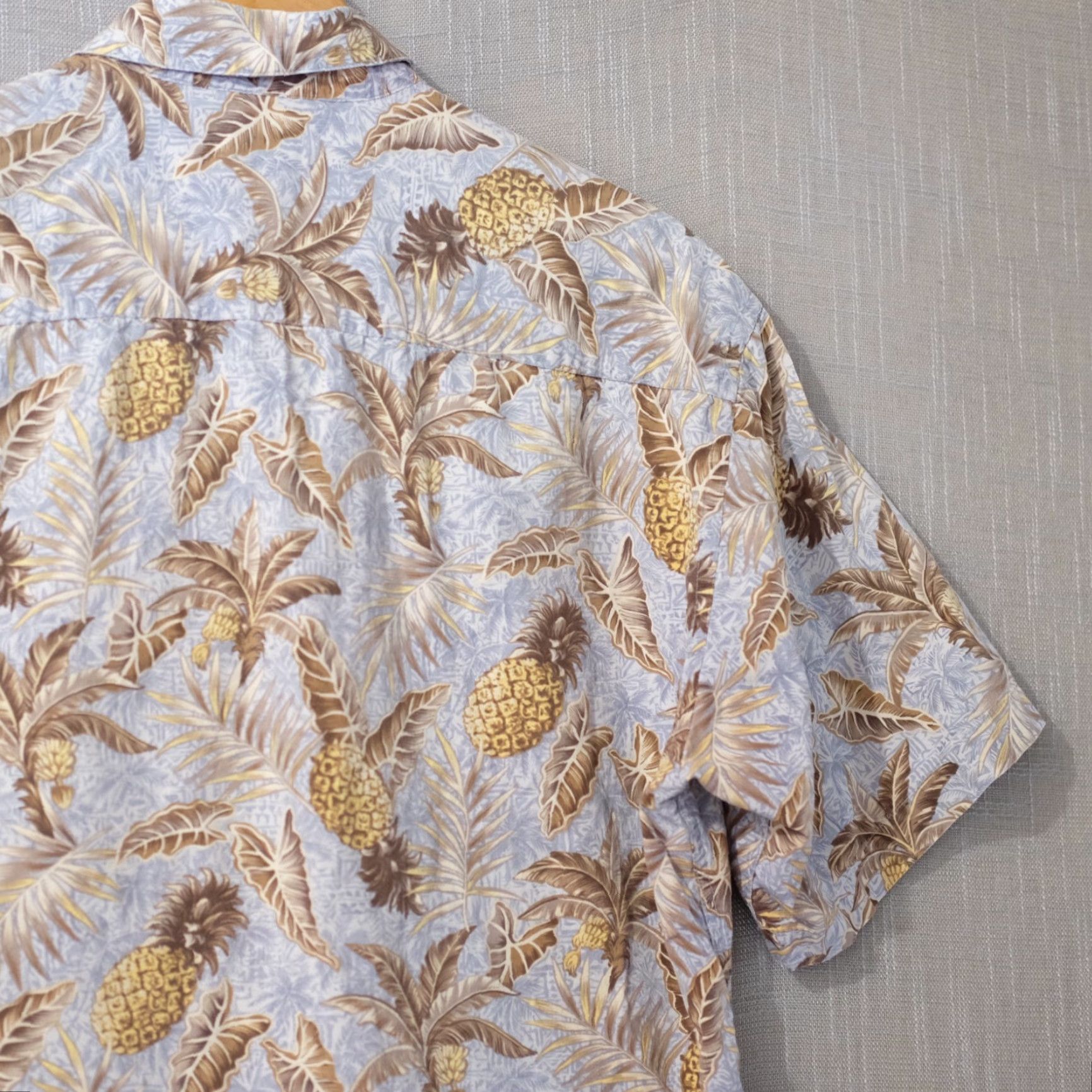 Vintage Hollis River Short Sleeve Button Shirt Leaves Print 100% Cotton Mens L #A17-22 Size US L / EU 52-54 / 3 - 7 Thumbnail