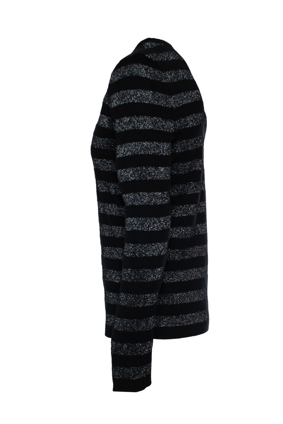 Saint Laurent Paris Saint Laurent, Metallic striped pull in black and silvery Size US XL / EU 56 / 4 - 3 Thumbnail