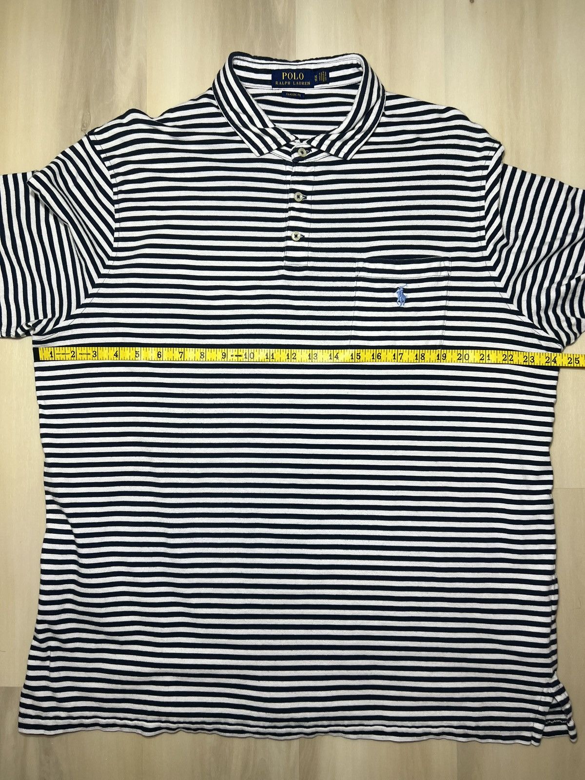 Polo Ralph Lauren Polo Ralph Lauren Men's Classic Fit polo XL Blue Striped Size US XL / EU 56 / 4 - 5 Thumbnail