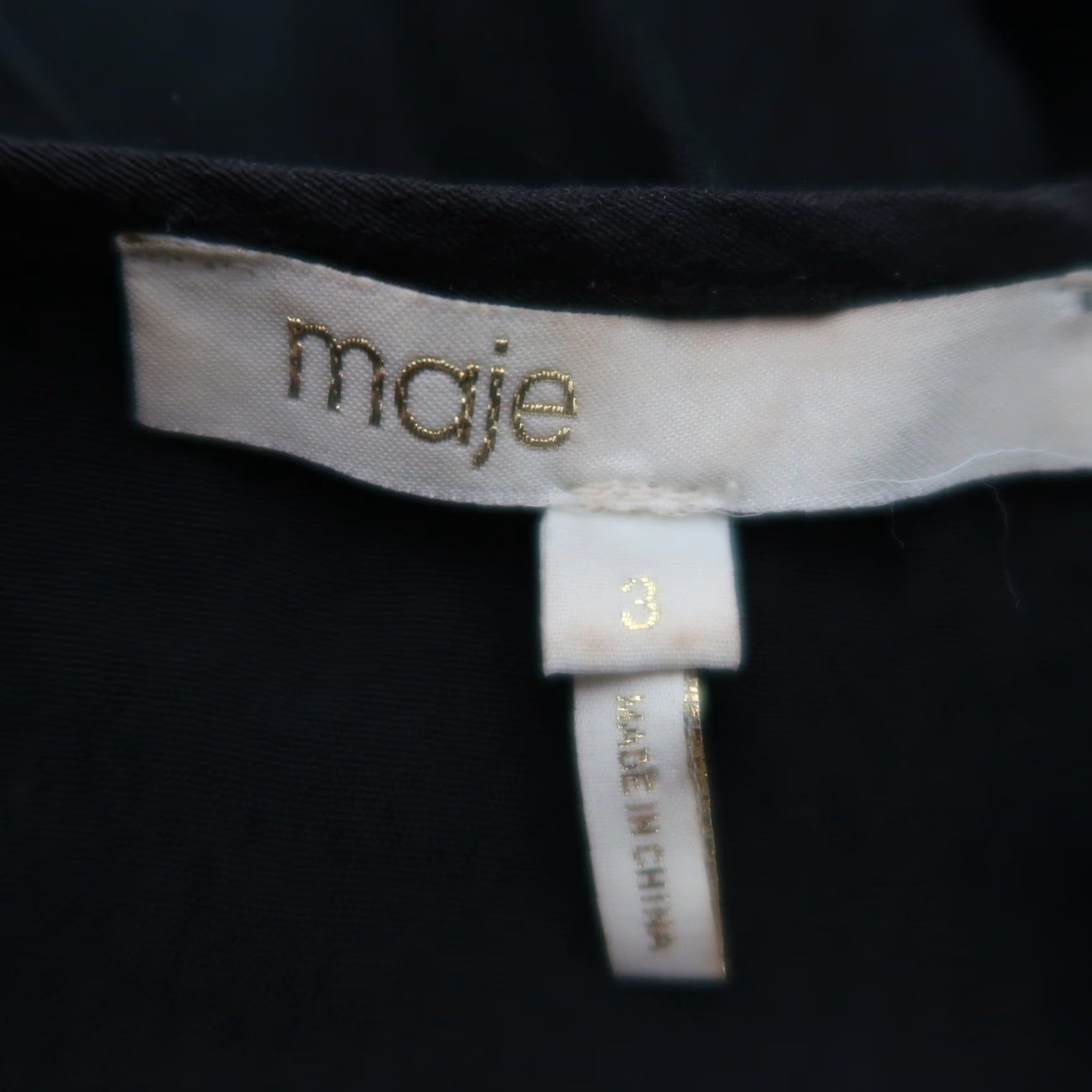 Maje Maje black and white ombre blouson mini dress L Size L / US 10 / IT 46 - 7 Thumbnail