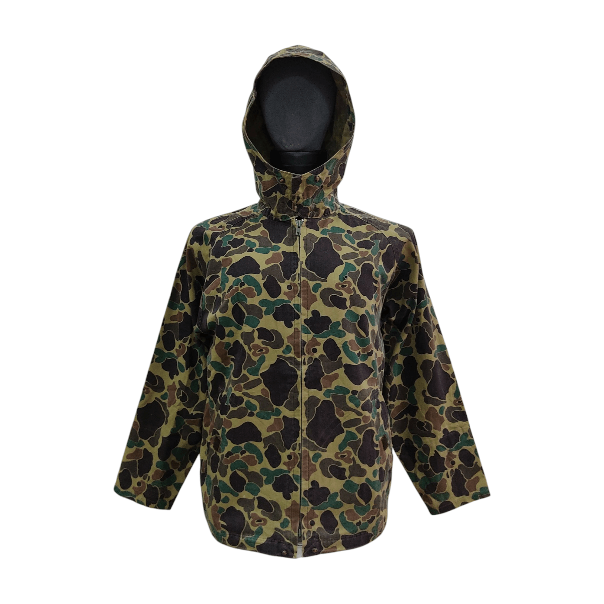 Japanese Brand Vintage Japanese Camo Hunting Hooded Jacket Size US M / EU 48-50 / 2 - 1 Thumbnail