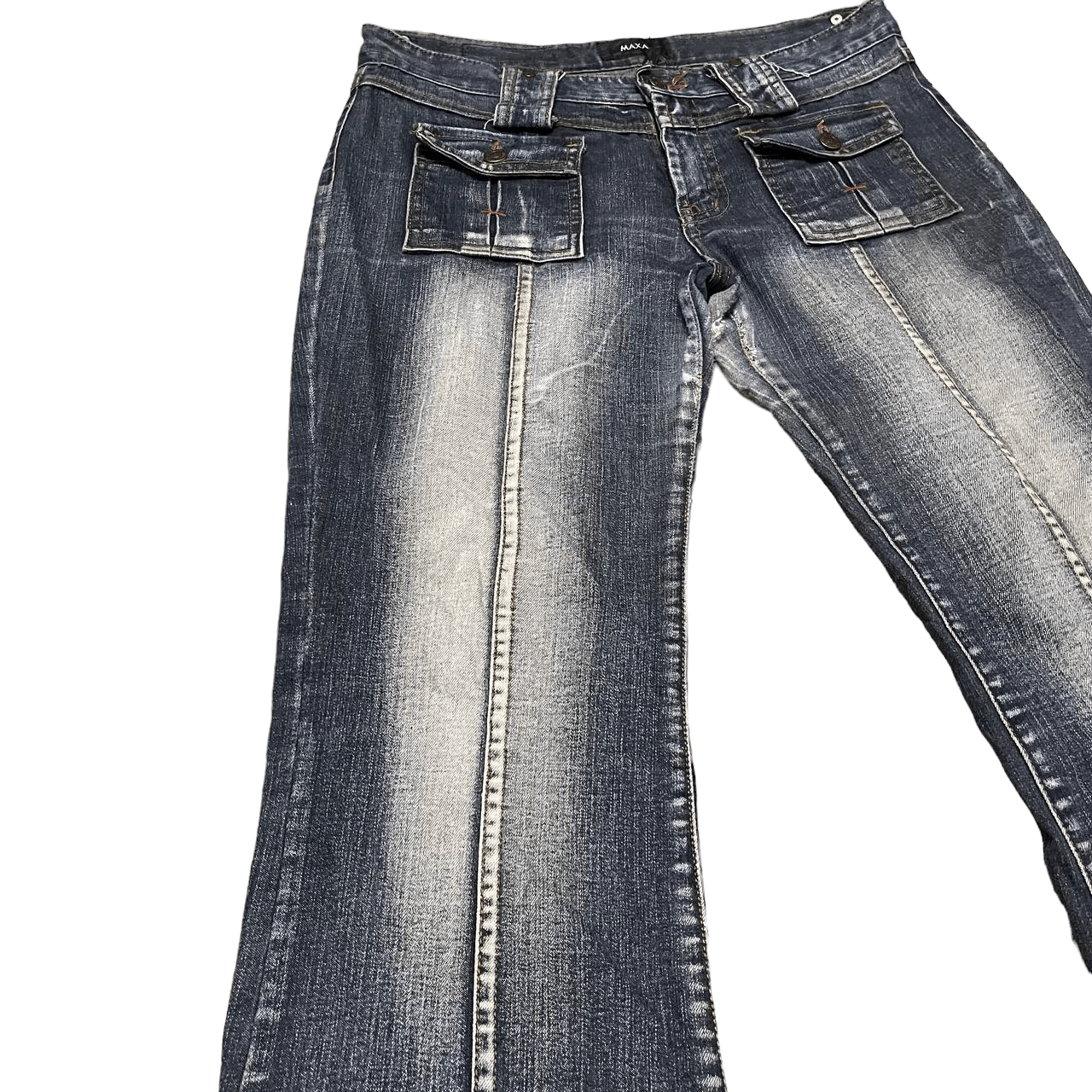 Japanese Brand Vintage Maxa Low Rise Flared Jeans Ifsixwasnine Lgb Style Size US 32 / EU 48 - 5 Thumbnail