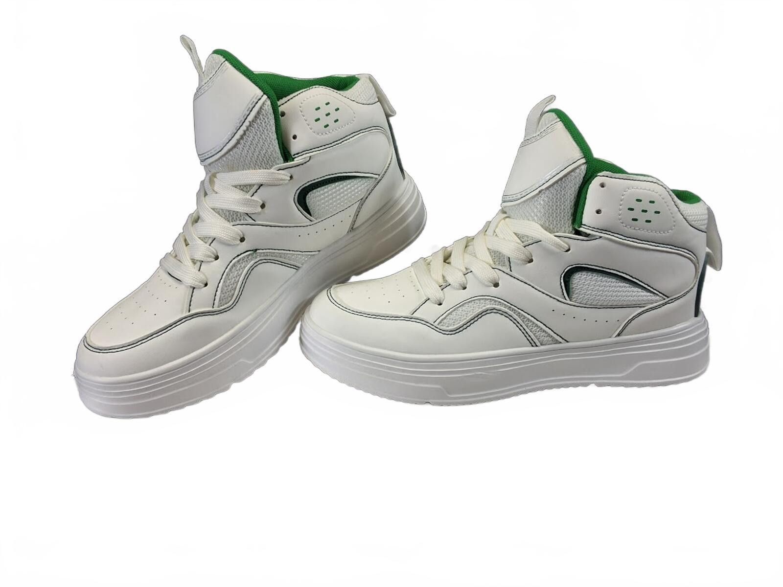 Genetic Manipulation Shinichiro Kuriya Stylish White & Green High-Top Sneakers - EU Size 39 Size ONE SIZE - 1 Thumbnail