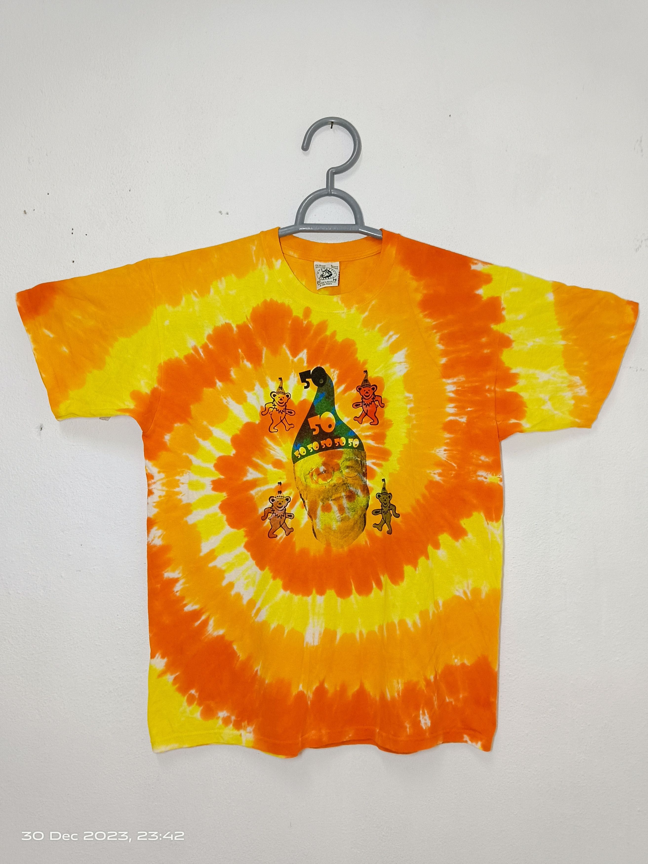 image of Grateful Dead x Rock T Shirt Vintage Y2K Mike Baum Tie Dye, Men's (Size Medium)