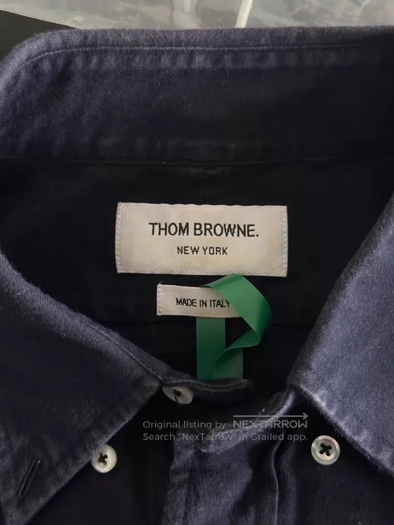 Thom Browne Thom Browne Navy blue sleeve logo shirt Size US S / EU 44-46 / 1 - 5 Thumbnail
