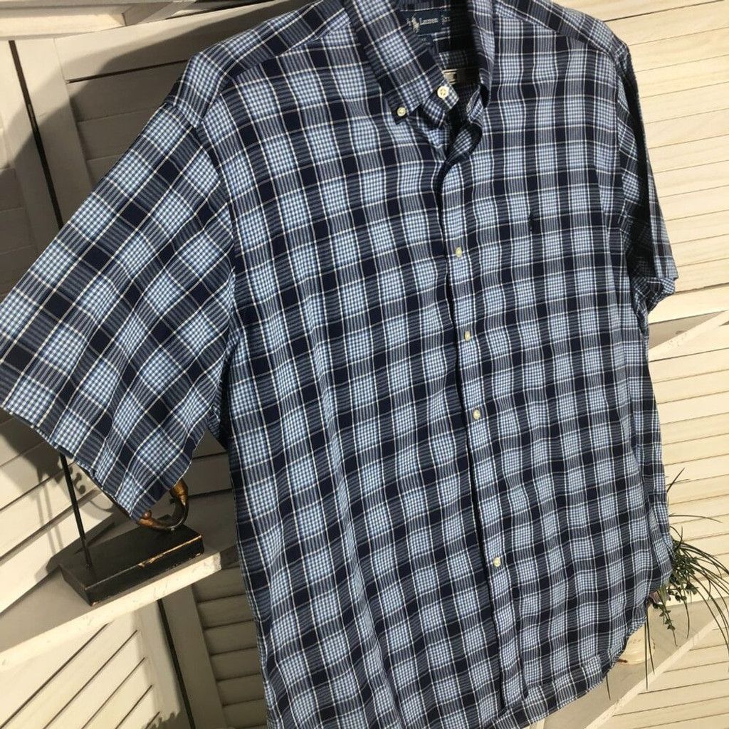 Ralph Lauren Ralph Lauren button-down shirt black blue plaid XL Size US XL / EU 56 / 4 - 3 Thumbnail