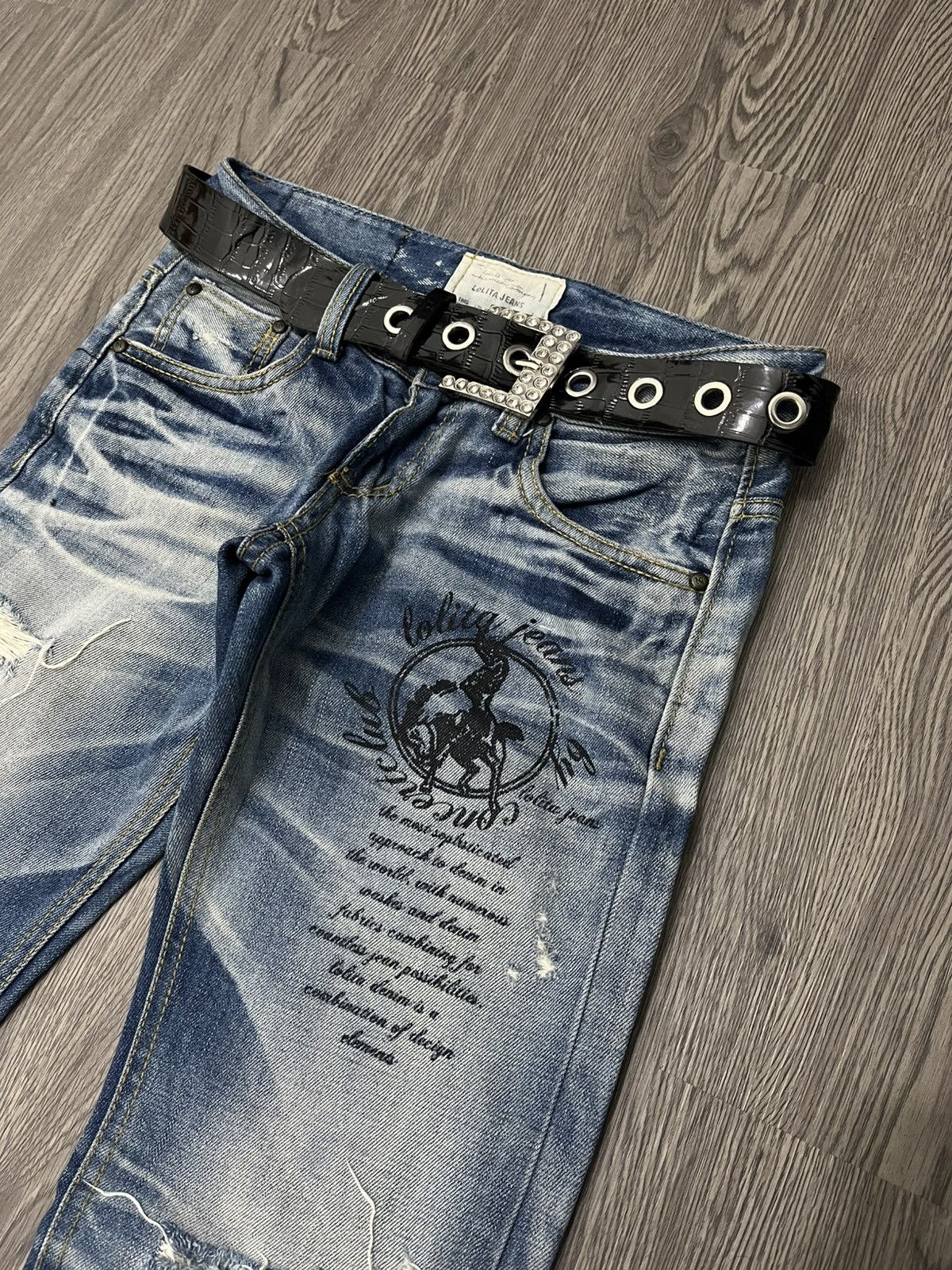 Japanese Brand 🇯🇵Lolita Distressing Jeans🇯🇵 Size US 29 - 5 Thumbnail